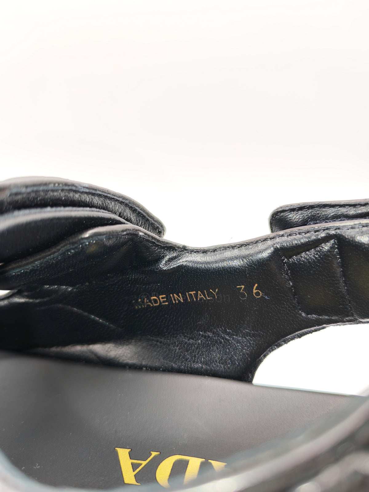 Prada Monolith Quilted Sandals in Black Nappa Leather Size 36 (24cm)