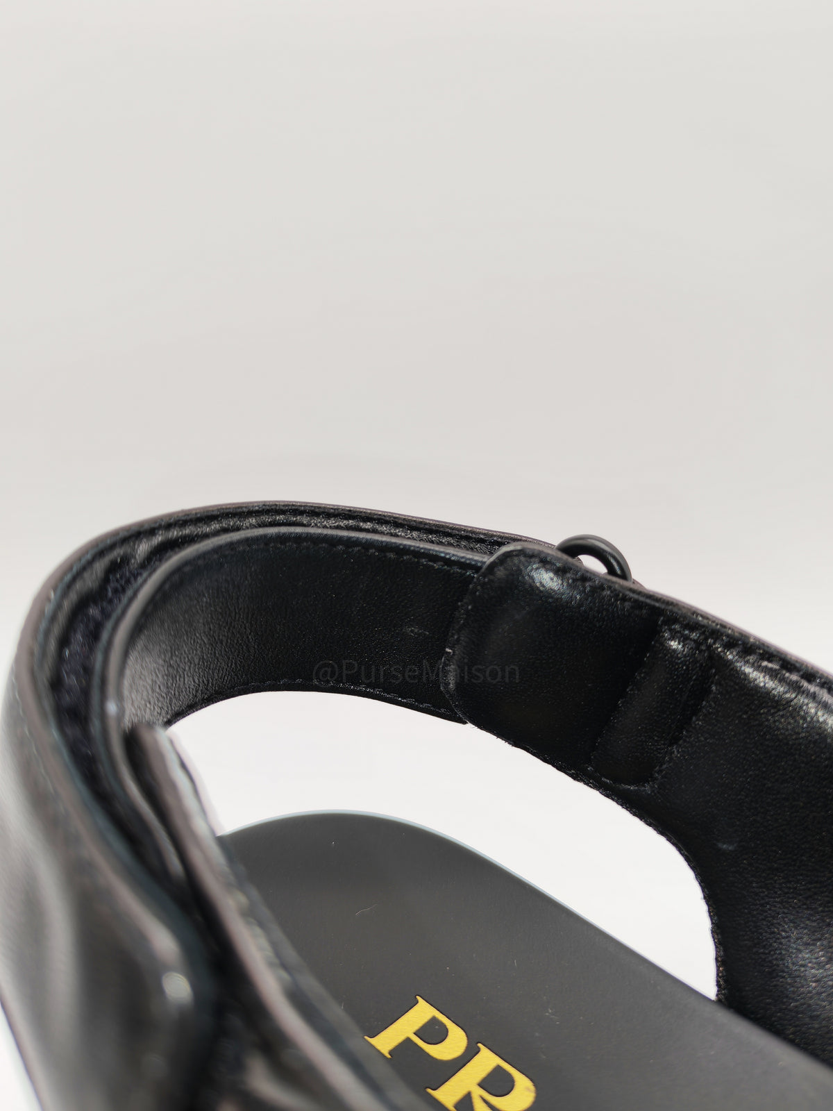 Prada Monolith Quilted Sandals in Black Nappa Leather Size 36 (24cm)