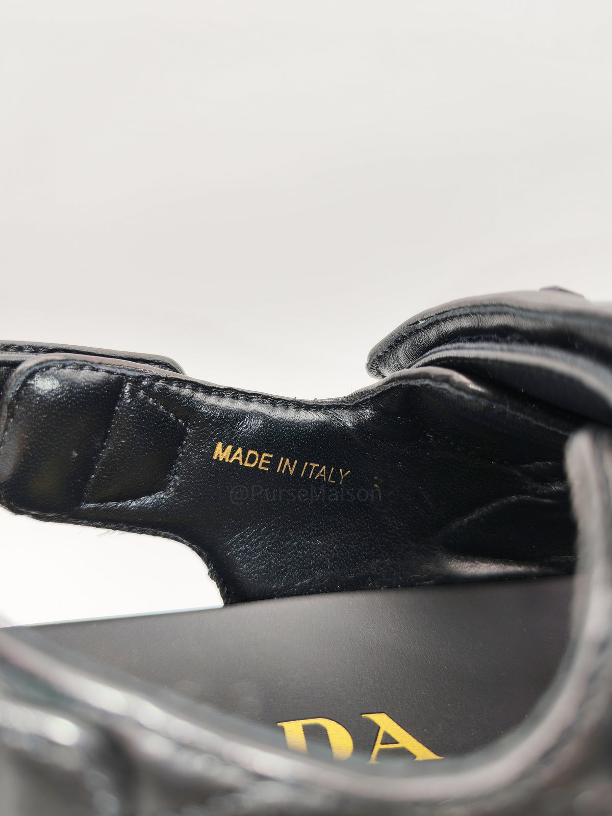 Prada Monolith Quilted Sandals in Black Nappa Leather Size 36 (24cm)