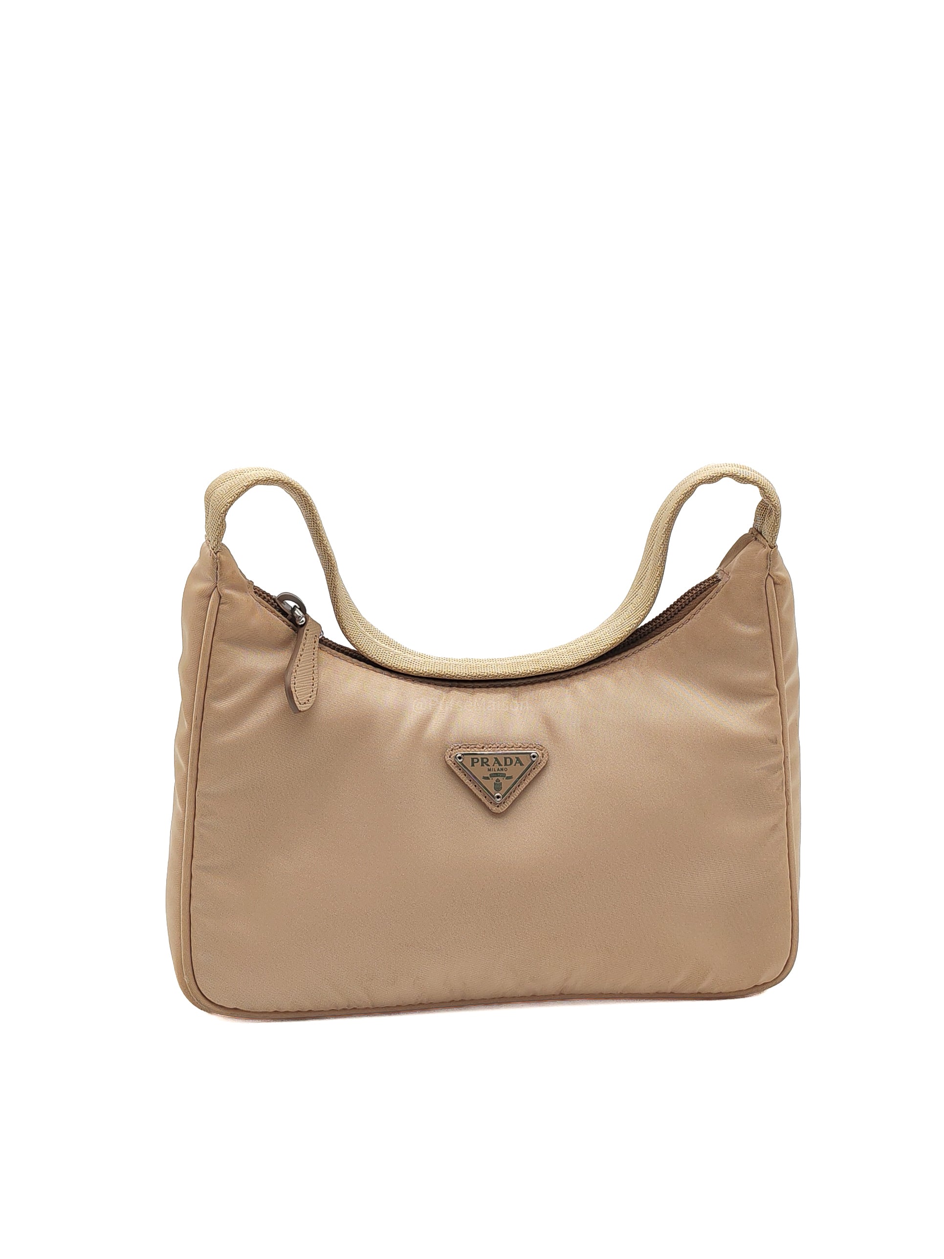 Prada Re-Edition 2000 Mini Bag in Beige Tessuto Nylon Leather
