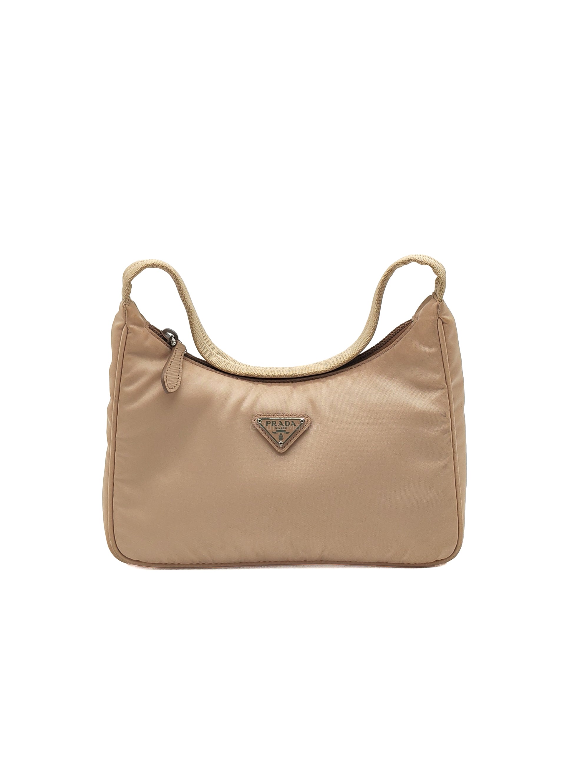 Prada Re-Edition 2000 Mini Bag in Beige Tessuto Nylon Leather