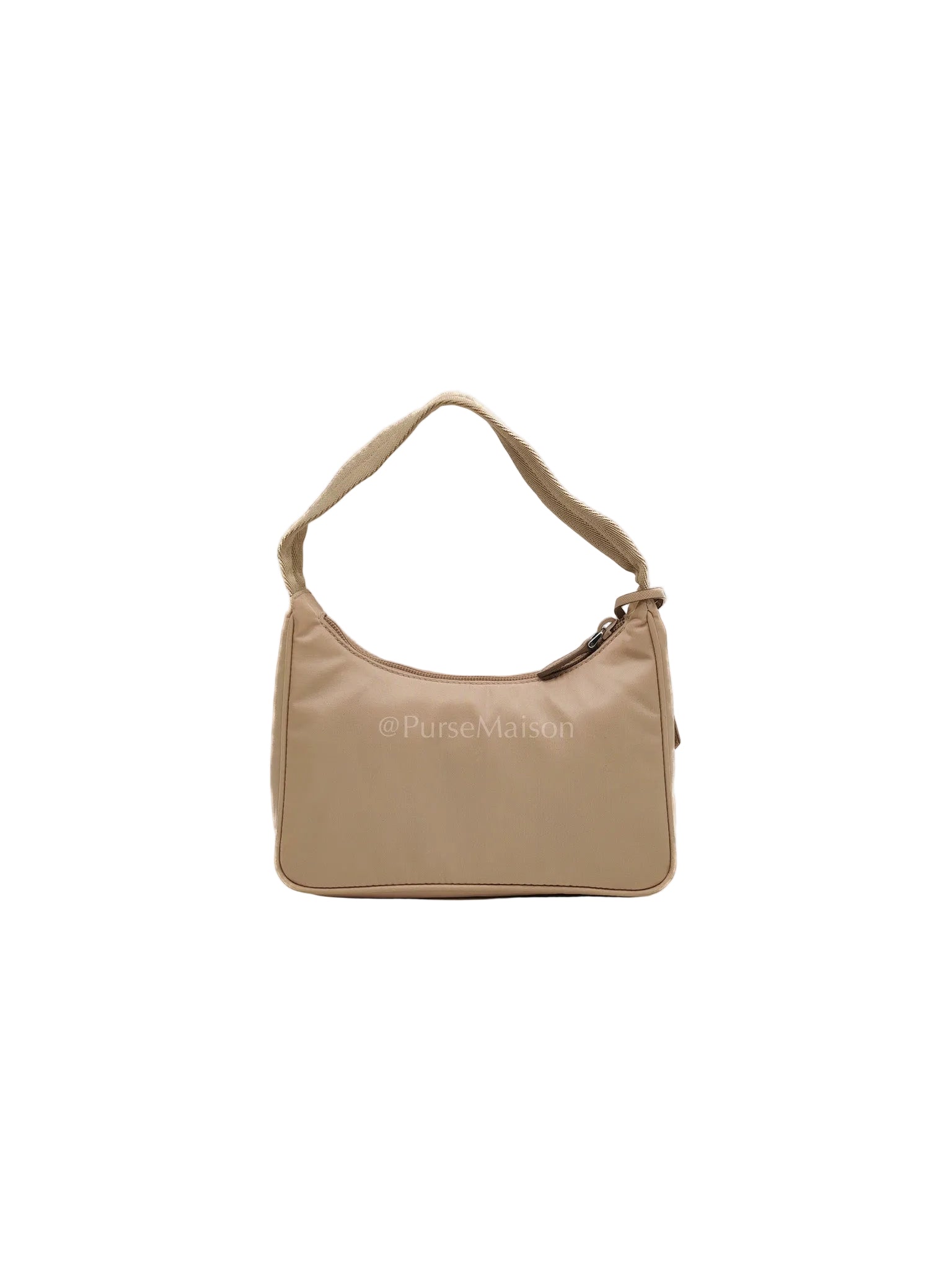 Re-Edition 2000 Mini Bag in Beige Tessuto Nylon Canvas