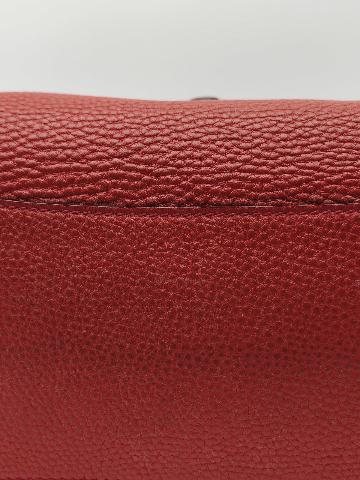 Prada Vitello Daino Bowling Bag in Red Bauletto Leather and Gold Hardware