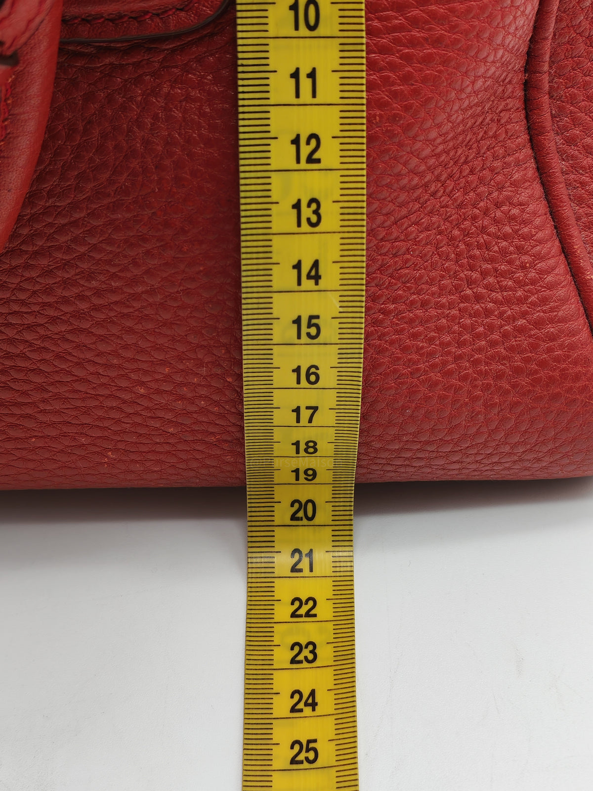 Prada Vitello Daino Bowling Bag in Red Bauletto Leather and Gold Hardware