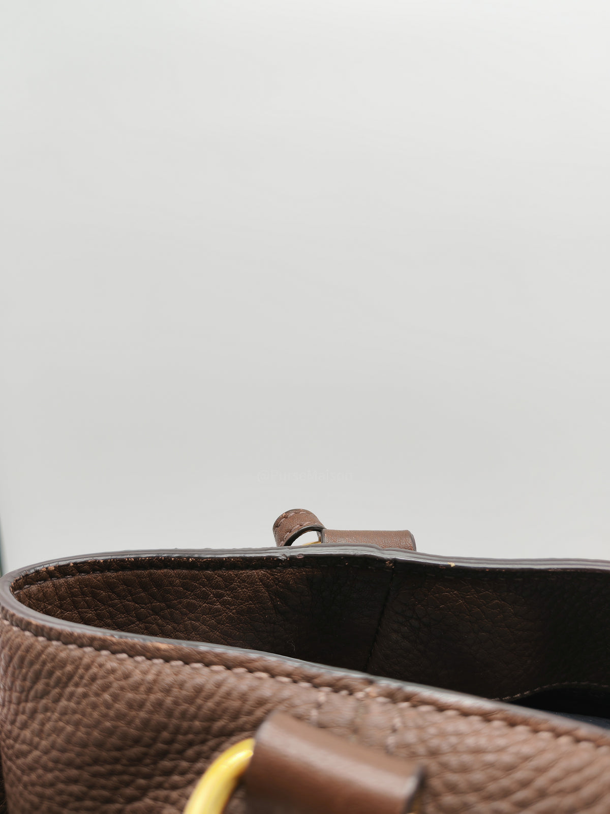 Prada BR4970 Marmo in Caffe Vitello Daino Leather Double-Pocket Tote Bag
