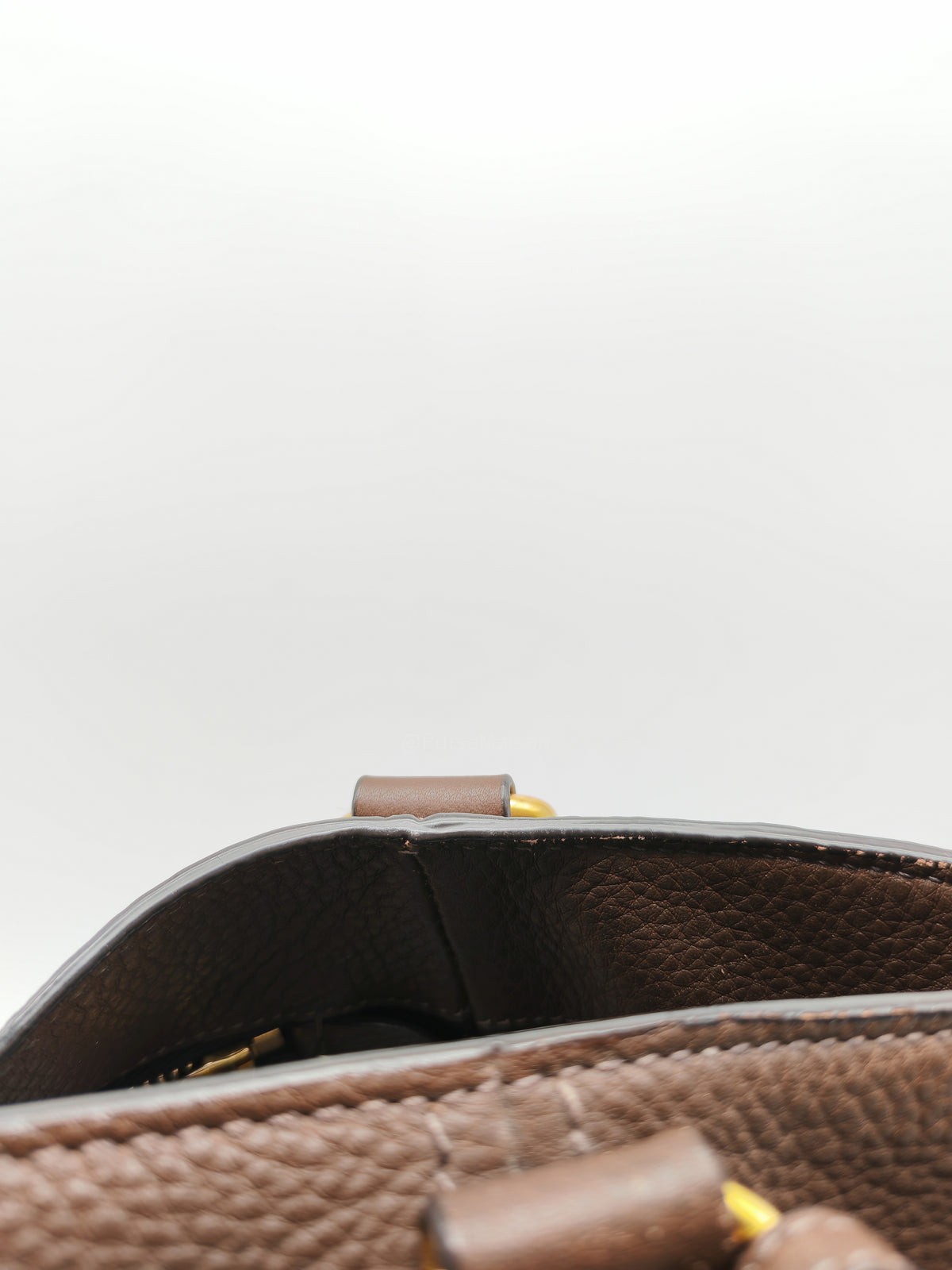 Prada BR4970 Marmo in Caffe Vitello Daino Leather Double-Pocket Tote Bag