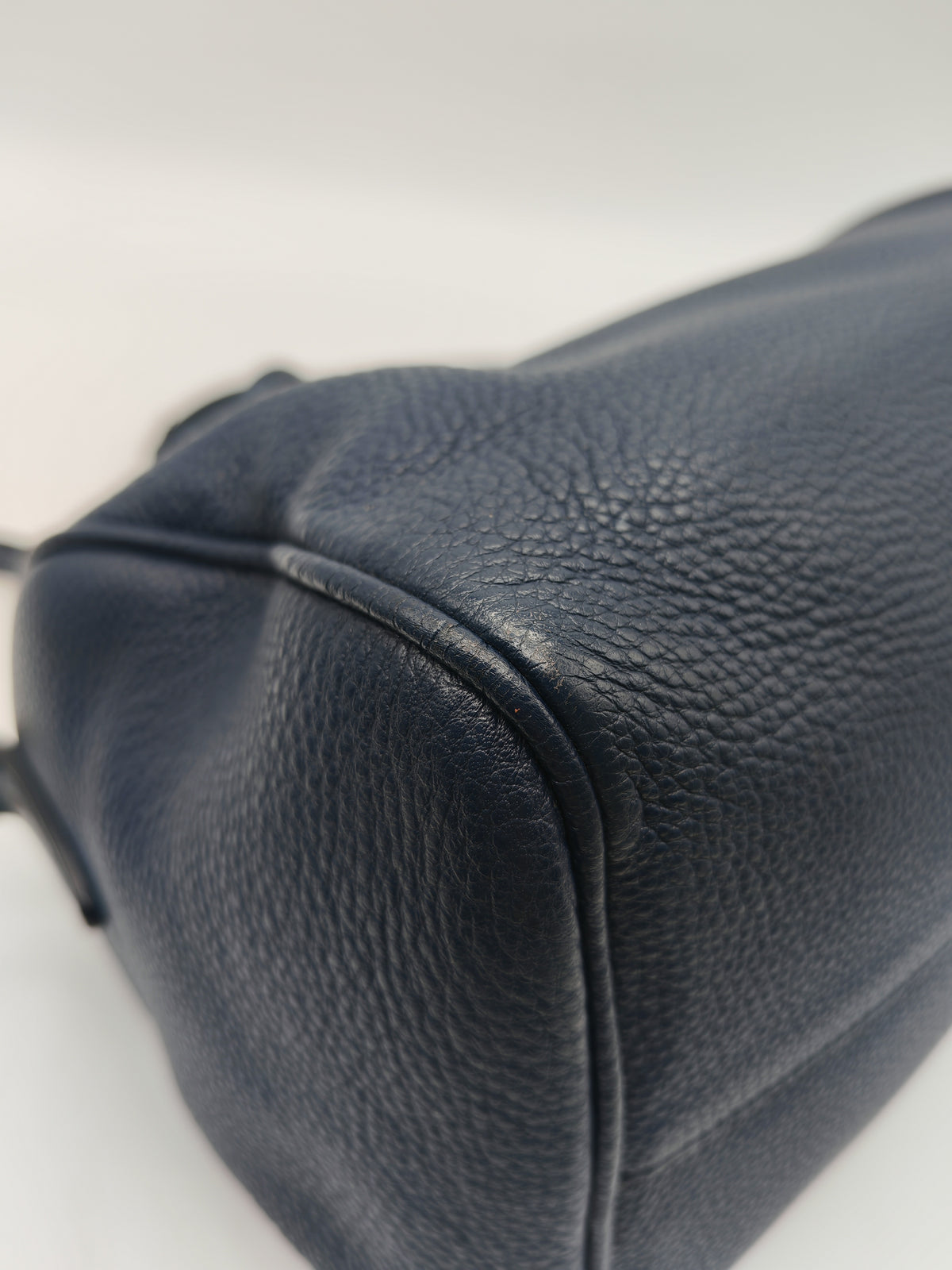Prada 1BB797 Vitello Phenix Bauletto in Baltico