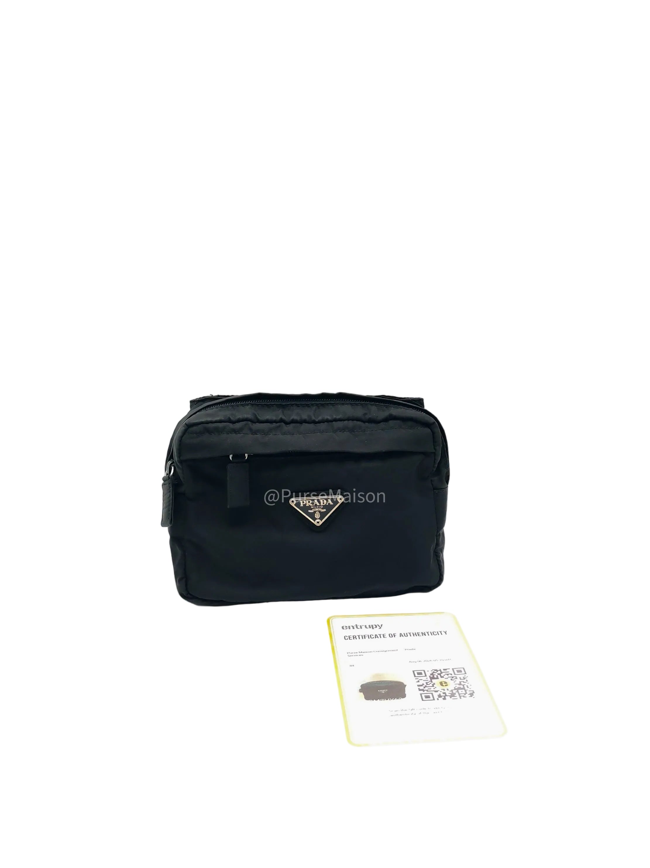 Prada Tessuto nylon Multi-Pocket Belt Bag in Triangle Logo Plaque
