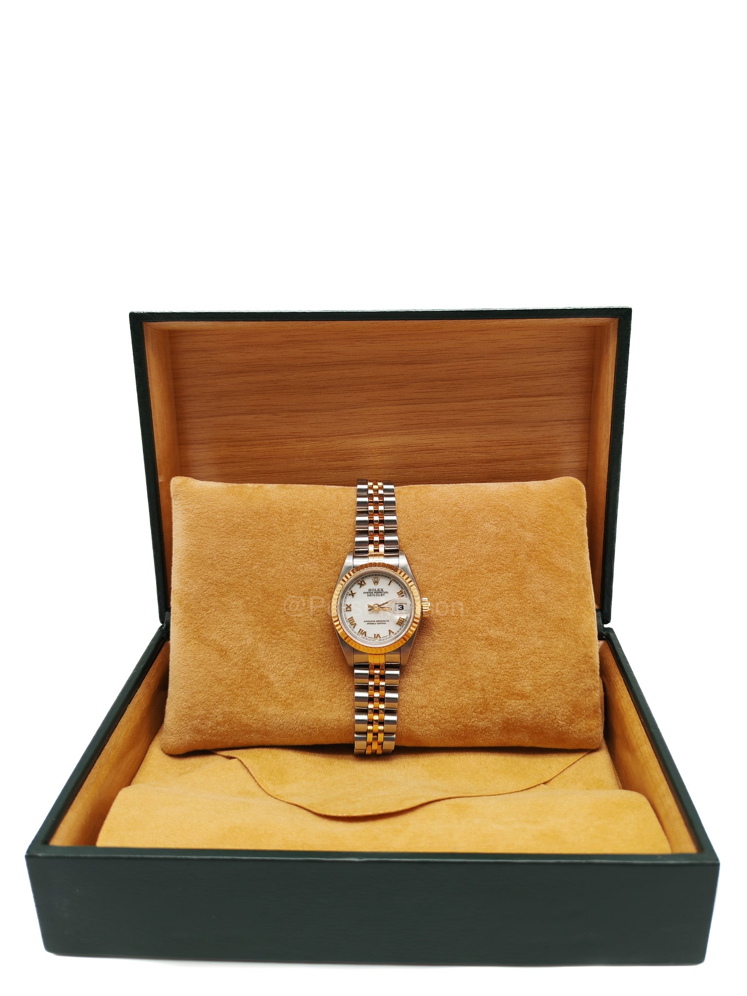 Rolex Oyster Perpetual Datejust White Roman Numeral Dial Two Tone Jubilee Bracelet 26 mm Ref. No. 69173 (1996)