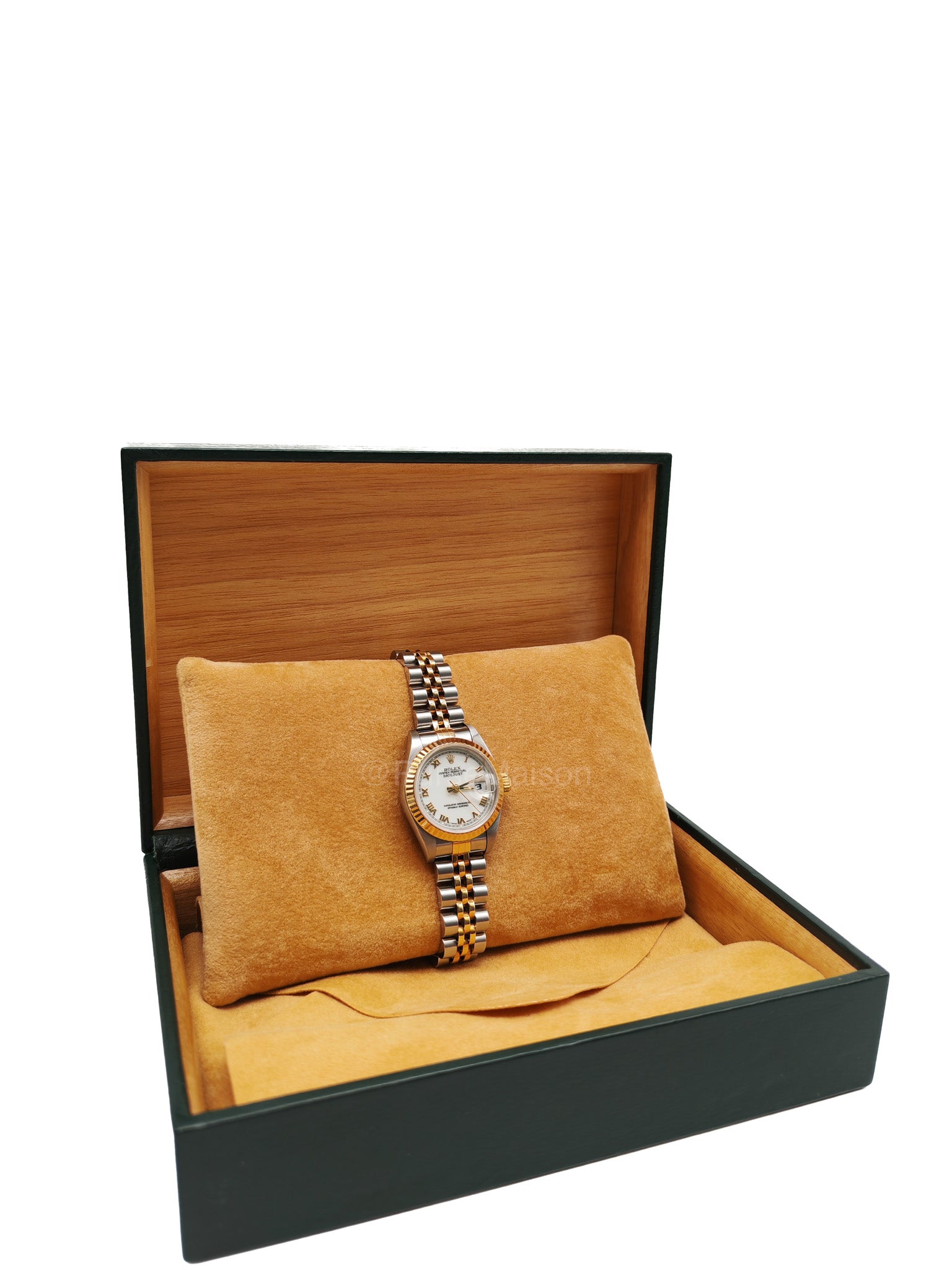Rolex Oyster Perpetual Datejust White Roman Numeral Dial Two Tone Jubilee Bracelet 26 mm Ref. No. 69173 (1996)