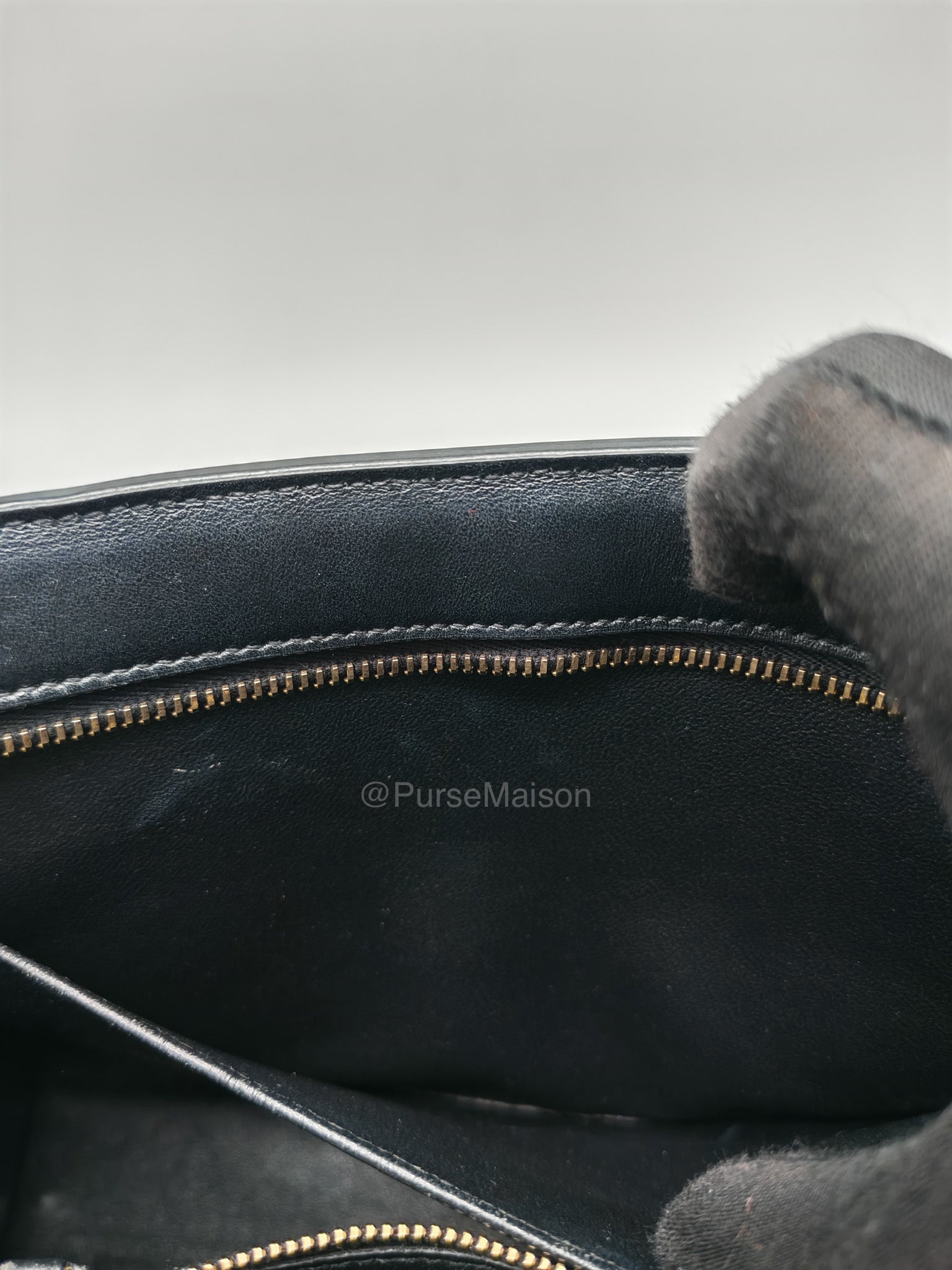 Saint Laurent Cabas Small Monogram in Black Smooth Calfskin Leather
