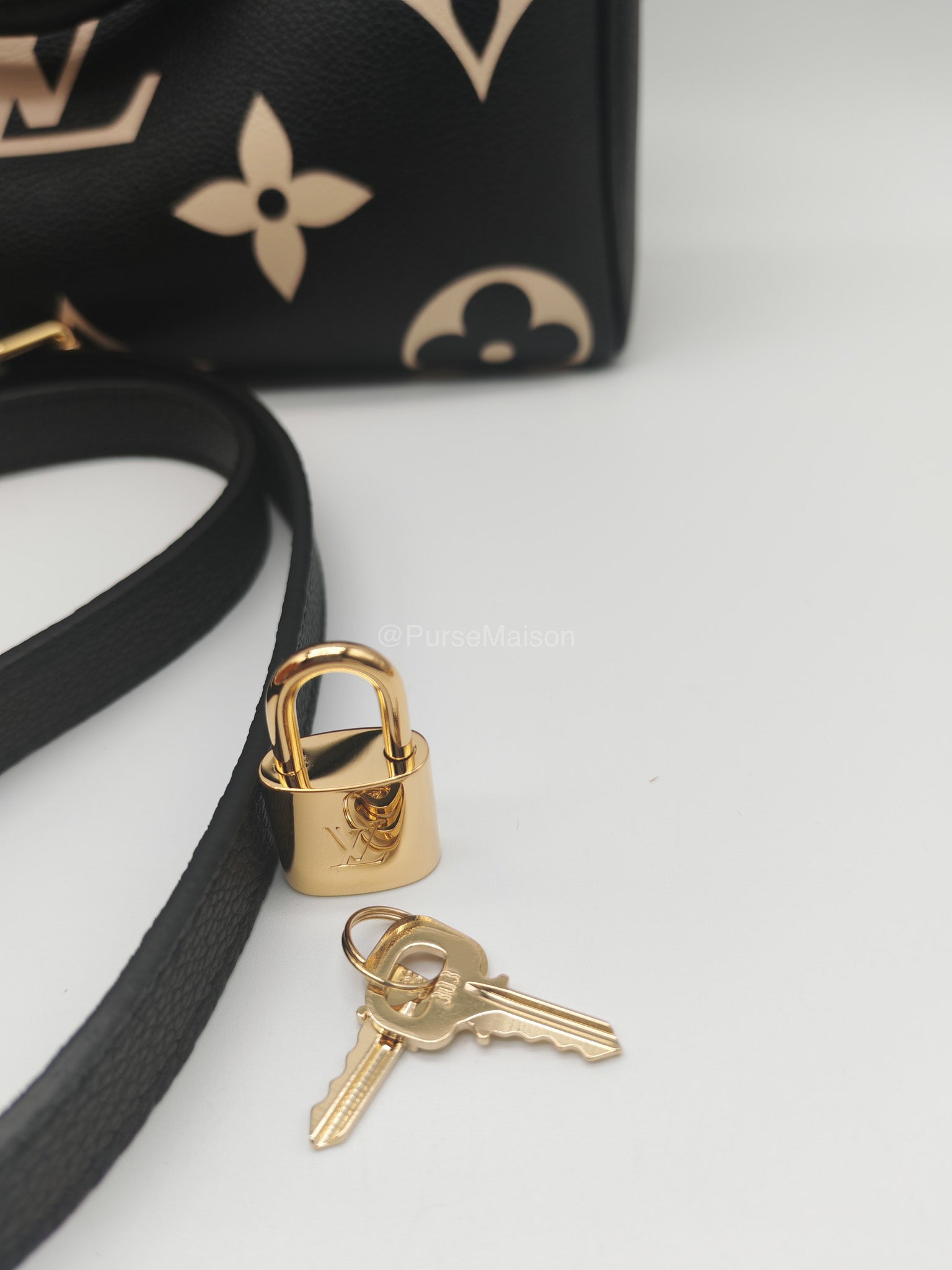 Louis Vuitton Speedy Bandouliere 25 in Bicolor Monogram Empreinte Leather (Microchip)