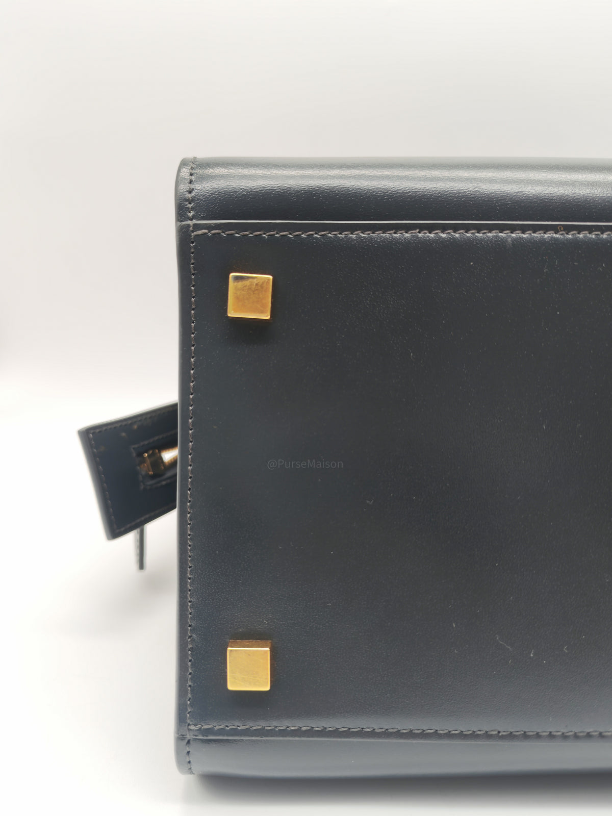 Yves Saint Laurent Uptown Tote Bag in Charcoal Calfskin Leather and Gold Hardware