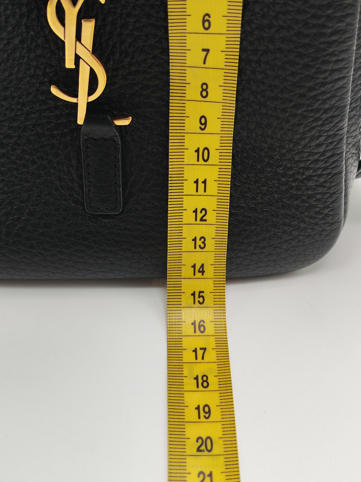 Yves Saint Laurent Le 5 à 7 Supple Baby Hobo Bag in Black Grained Calfskin Leather and Gold Hardware