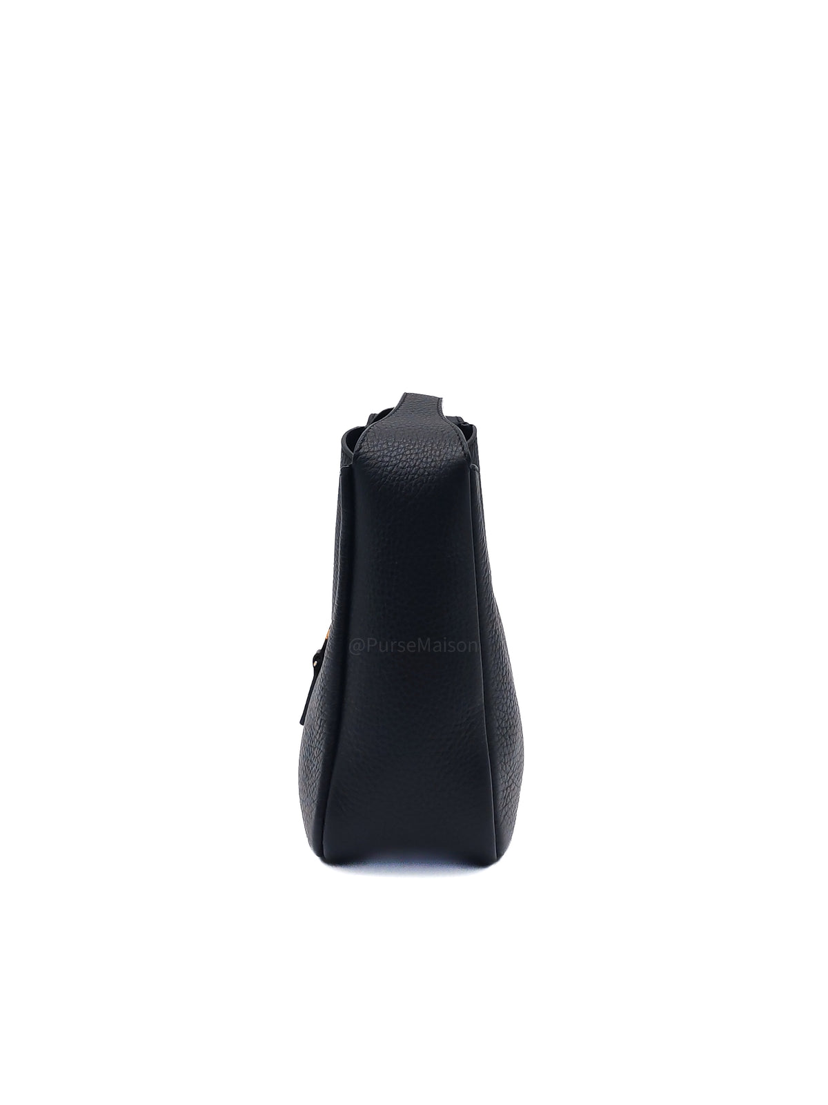 Yves Saint Laurent Le 5 à 7 Supple Baby Hobo Bag in Black Grained Calfskin Leather and Gold Hardware