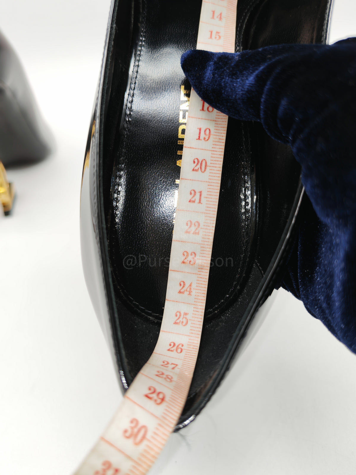 Yves Saint Laurent Opyum Pointed-Toe Pump in Black Patent Leather Size 36.5 EU (25 cm)