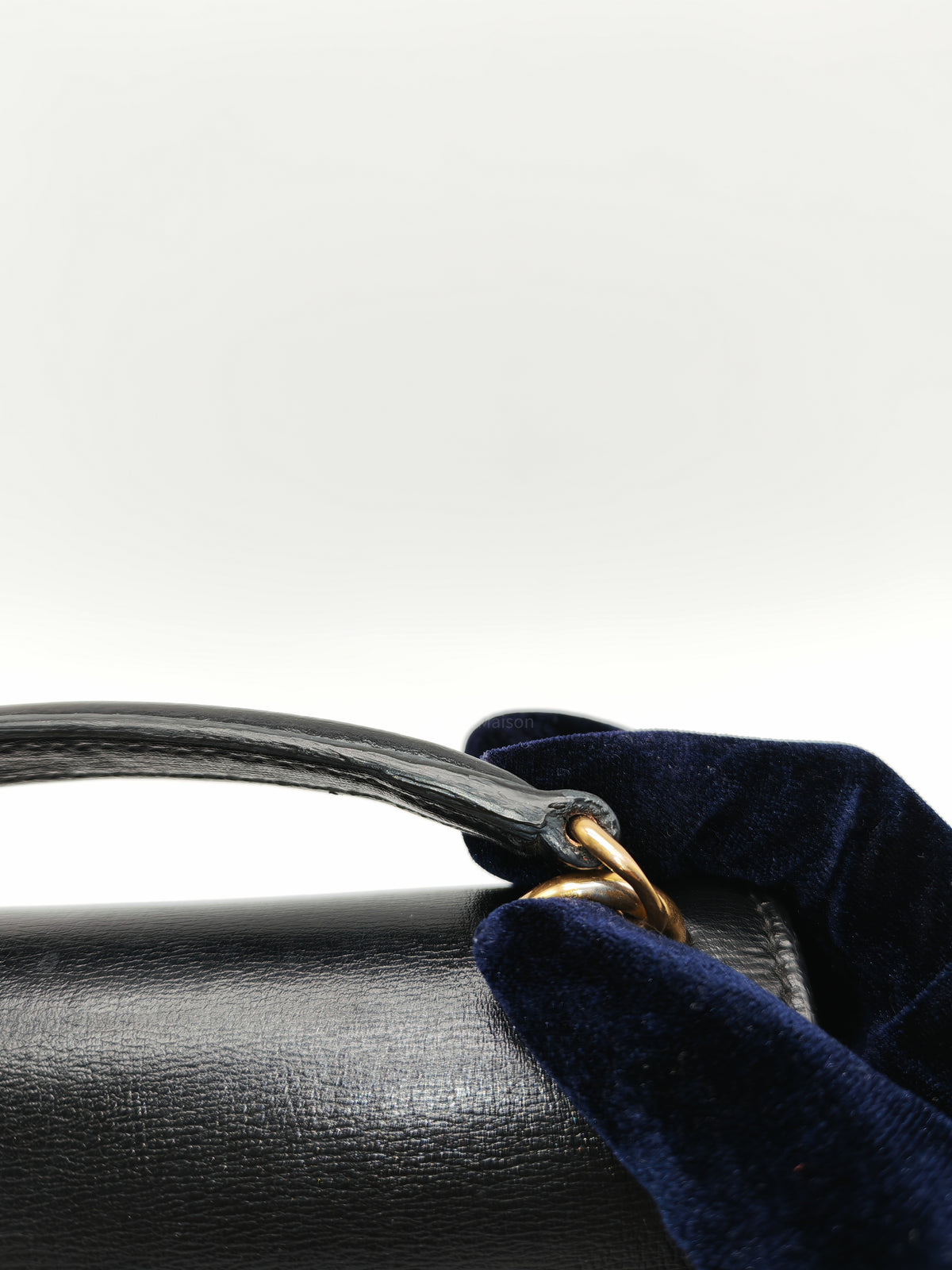 Yves Saint Laurent Sunset Mini Top Handle Bag in Black Calfskin Leather and Gold Hardware