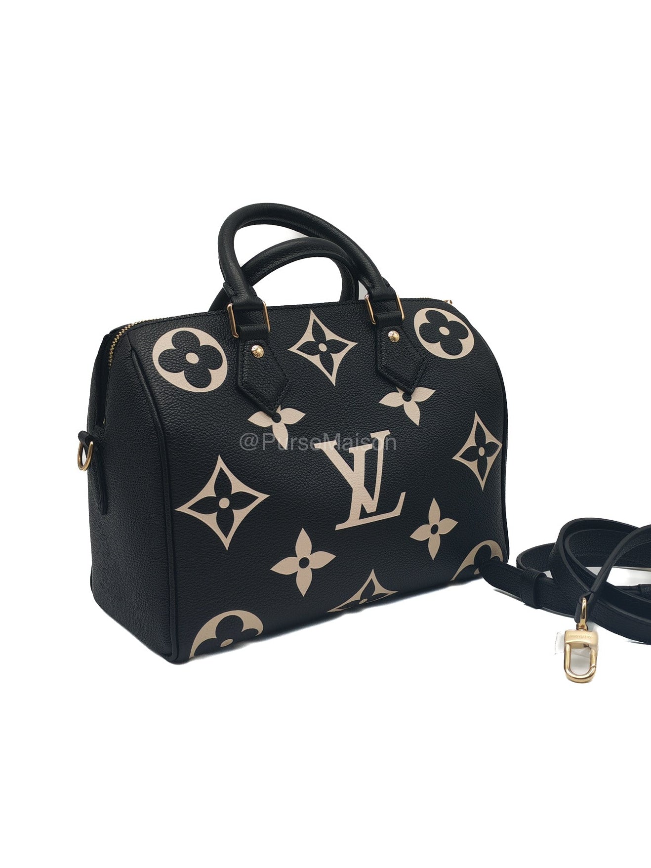 Louis Vuitton Speedy Bandouliere 25 in Bicolor Monogram Empreinte Leather (Microchip)