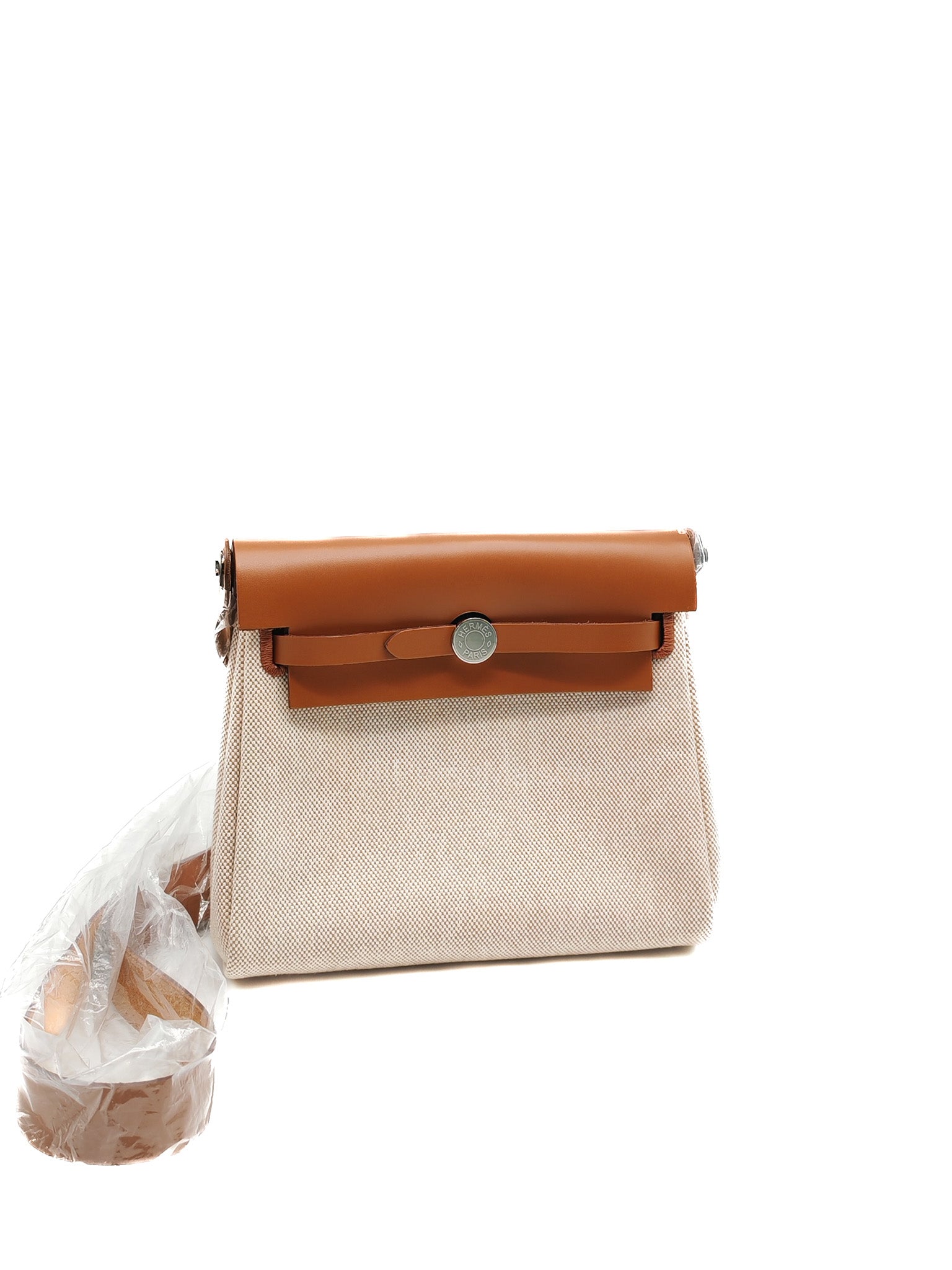 Hermes Mini Herbag 20 in Canvas & Palladium Hardware Stamp K( 2025)