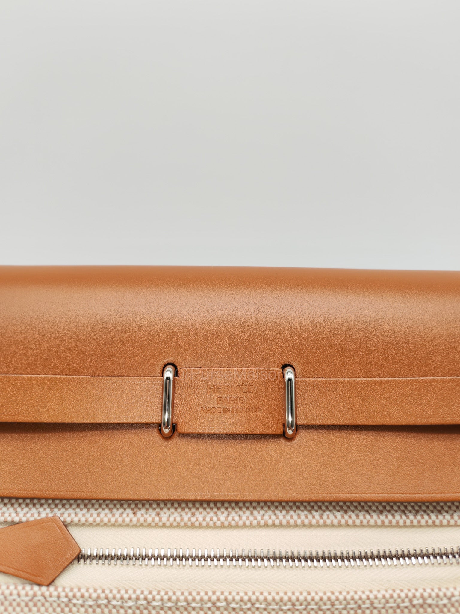 Hermes Mini Herbag 20 in Canvas & Palladium Hardware Stamp K( 2025)