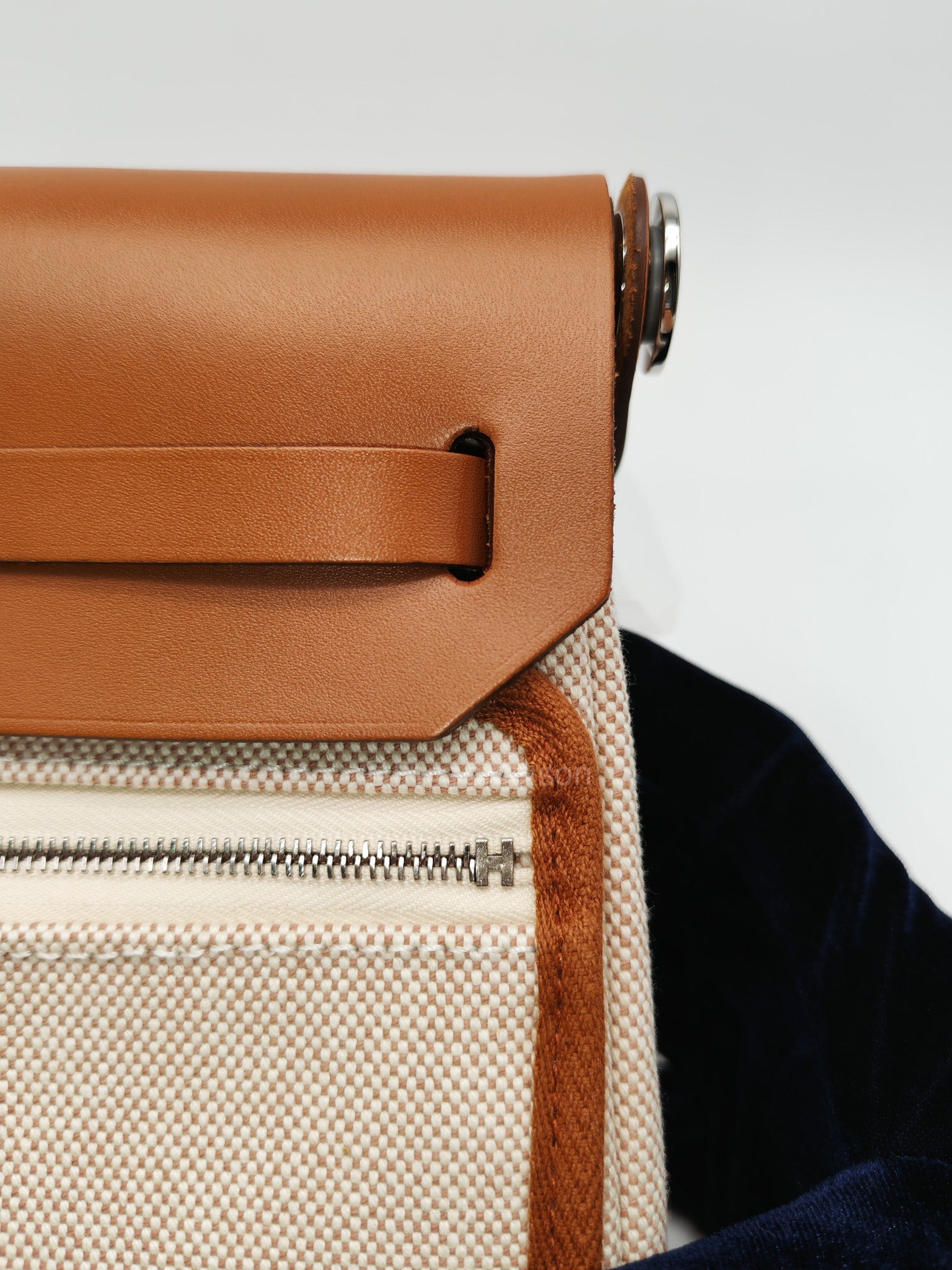 Hermes Mini Herbag 20 in Canvas & Palladium Hardware Stamp K( 2025)