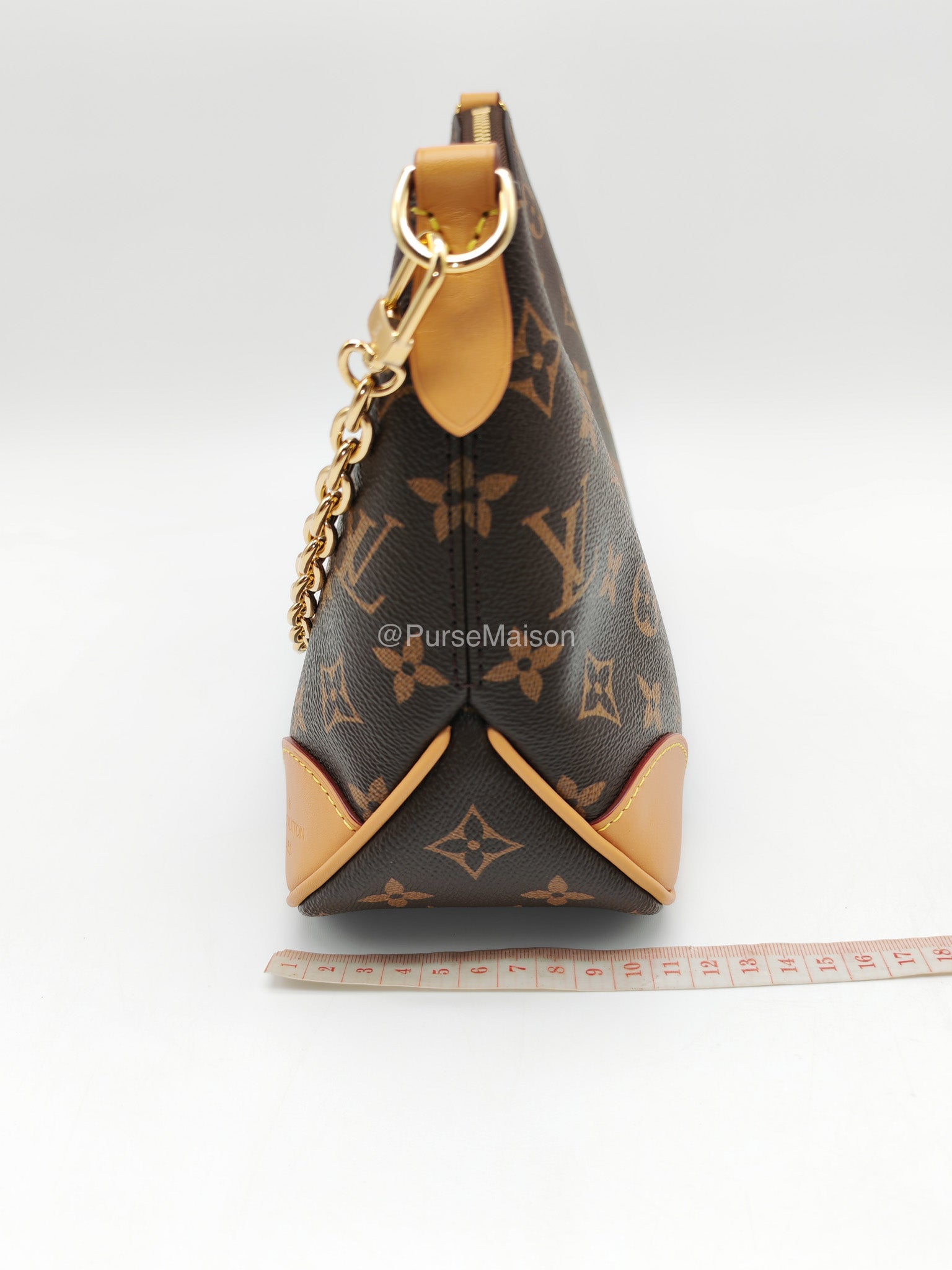 Louis Vuitton Boulogne PM Handbag in Monogram Canvas and Gold Hardware Microchip
