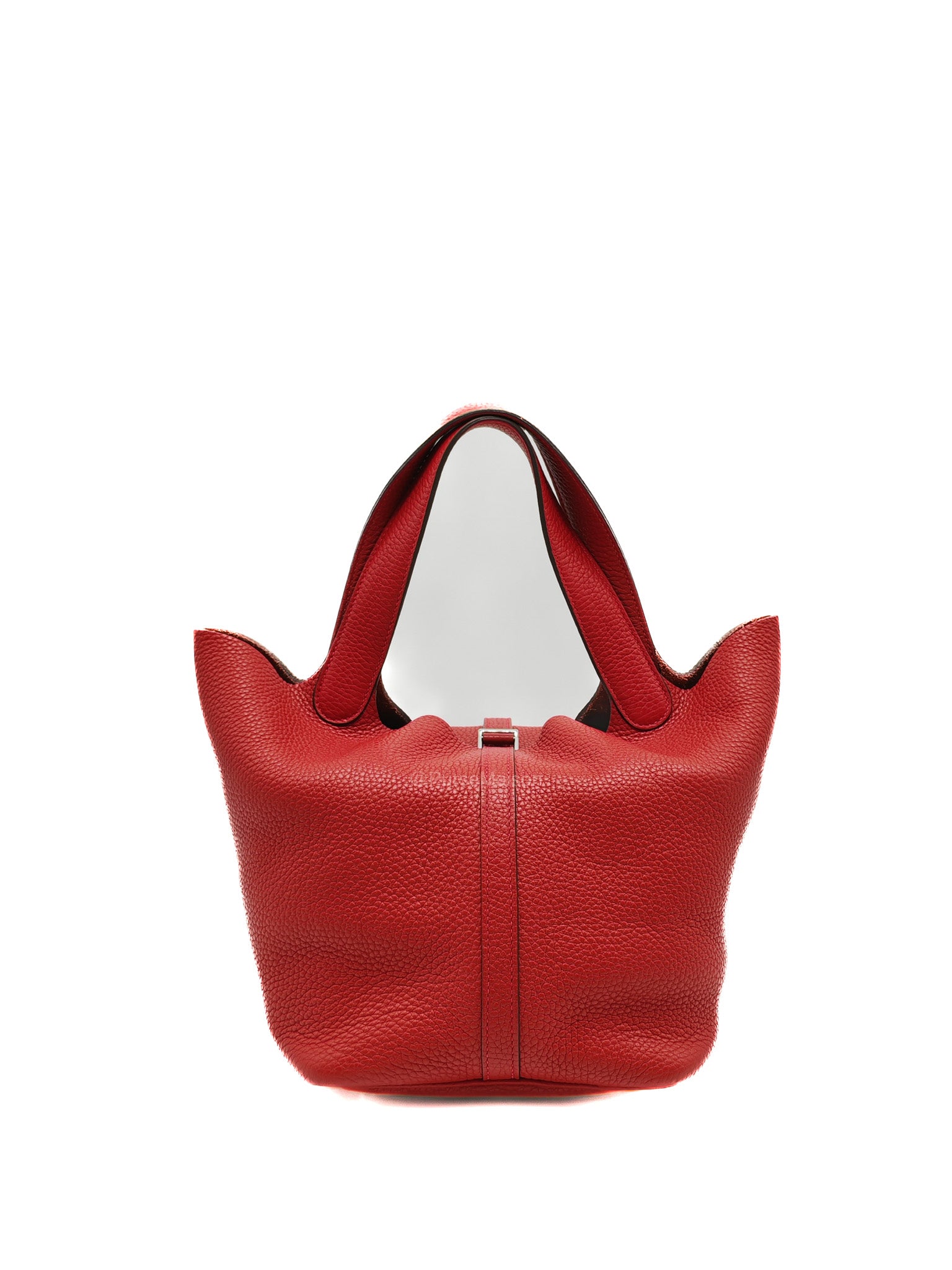 Hermes Picotin Lock 22 in Rouge Casaque Clemence Leather Palladium Hardware Stamp X (2016)