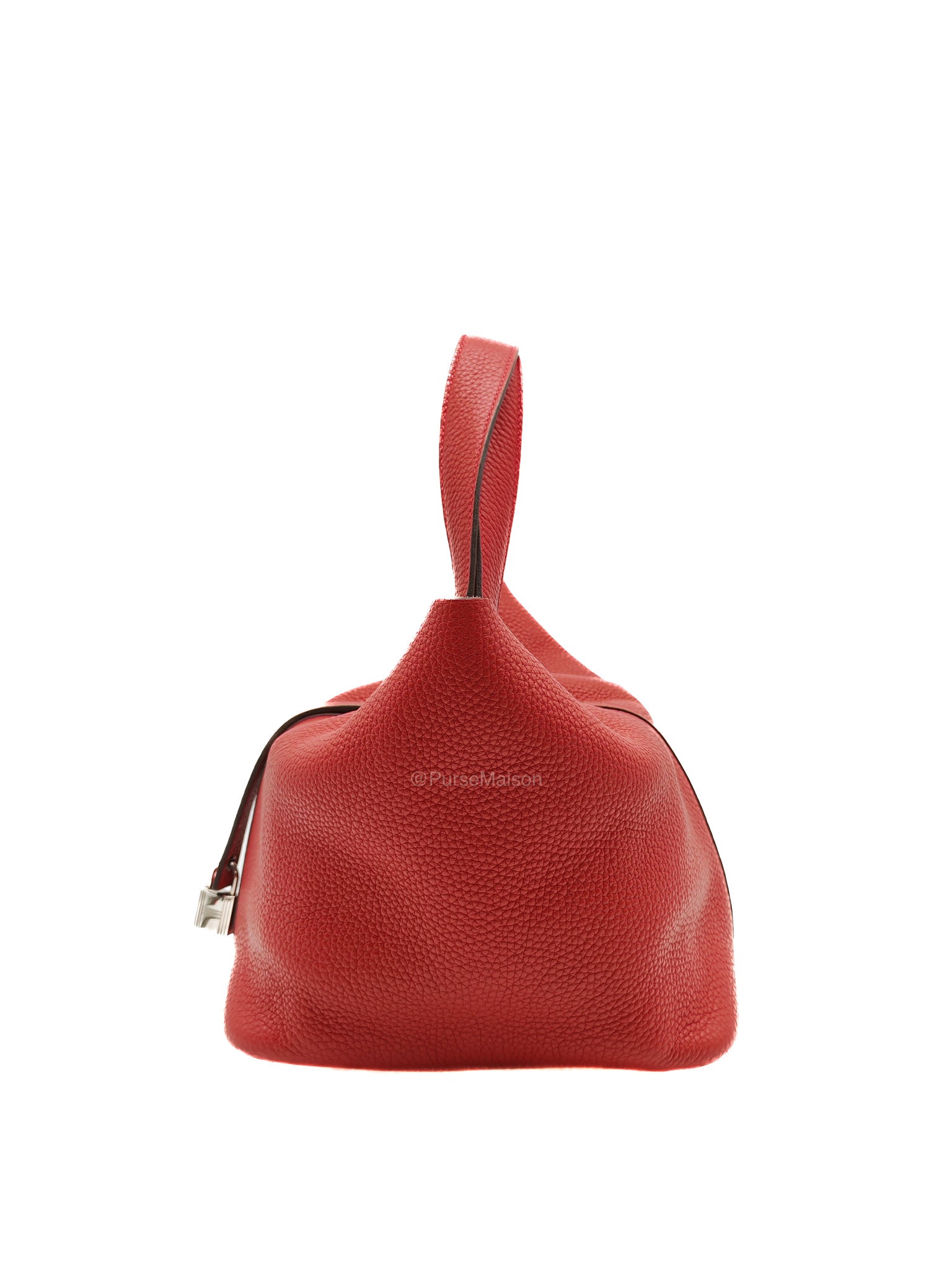 Hermes Picotin Lock 22 in Rouge Casaque Clemence Leather Palladium Hardware Stamp X (2016)