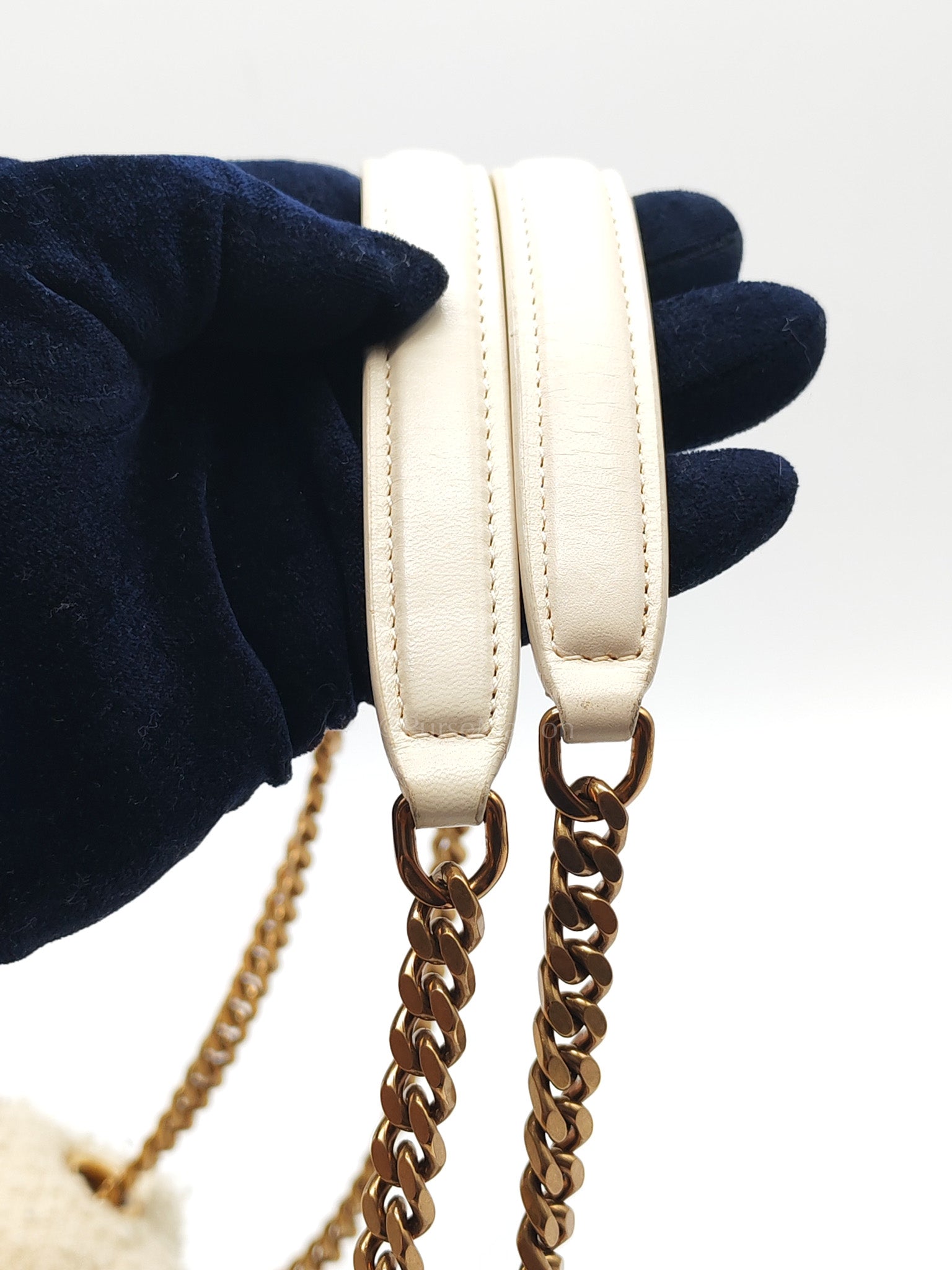 Loulou Puffer Bag Medium in Boucle Tweed Canvas & Gold Hardware