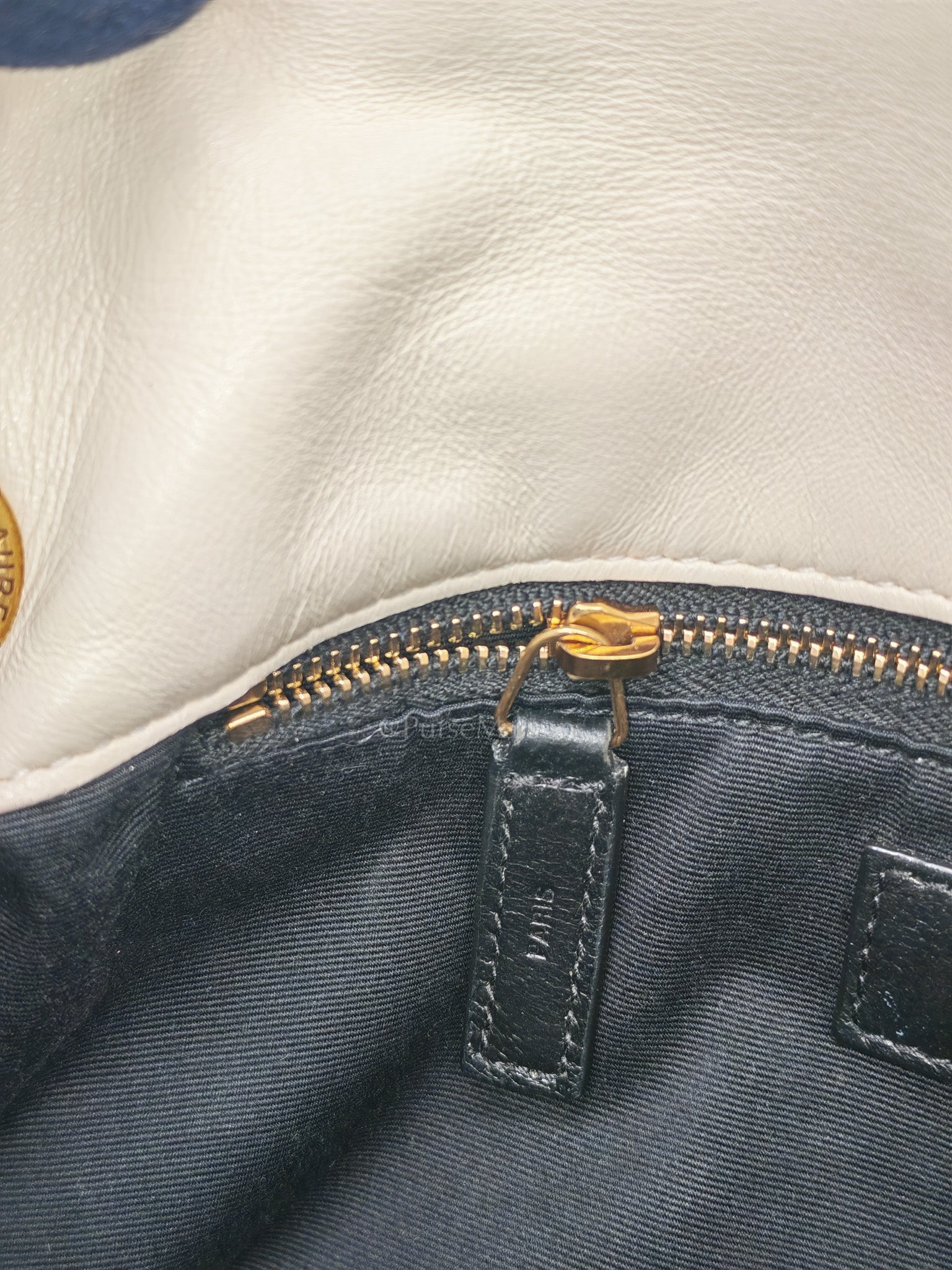 Loulou Puffer Bag Medium in Boucle Tweed Canvas & Gold Hardware