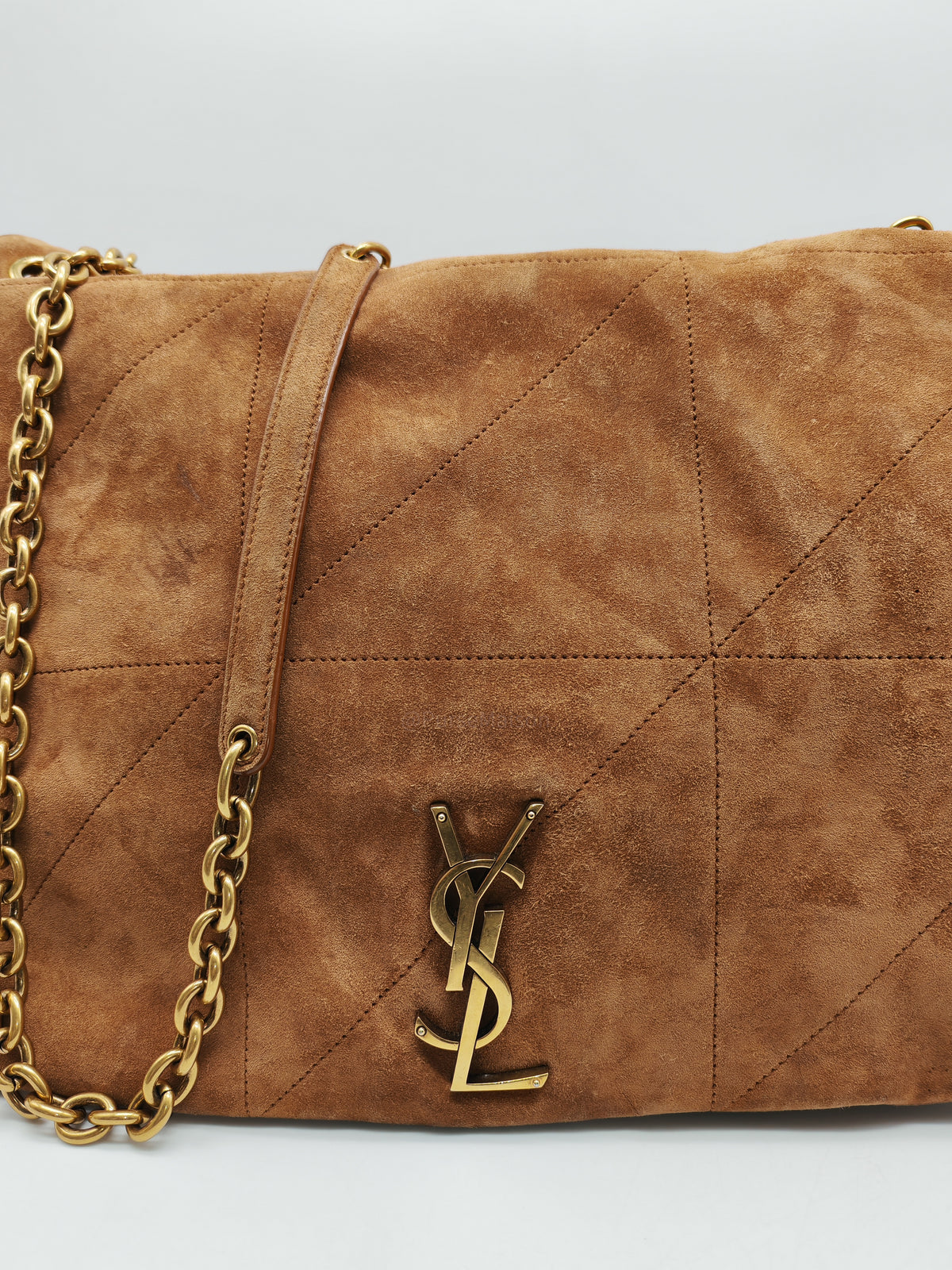 Yves Saint Laurent Jamie 4.3 Suede Shoulder Bag in Camel Suede Leather