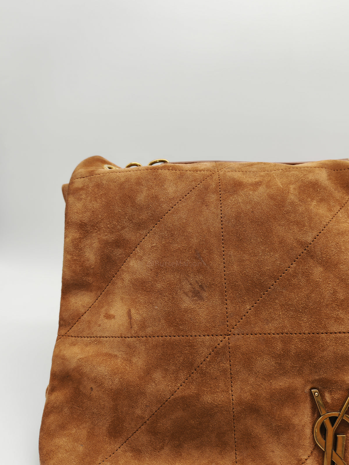 Yves Saint Laurent Jamie 4.3 Suede Shoulder Bag in Camel Suede Leather