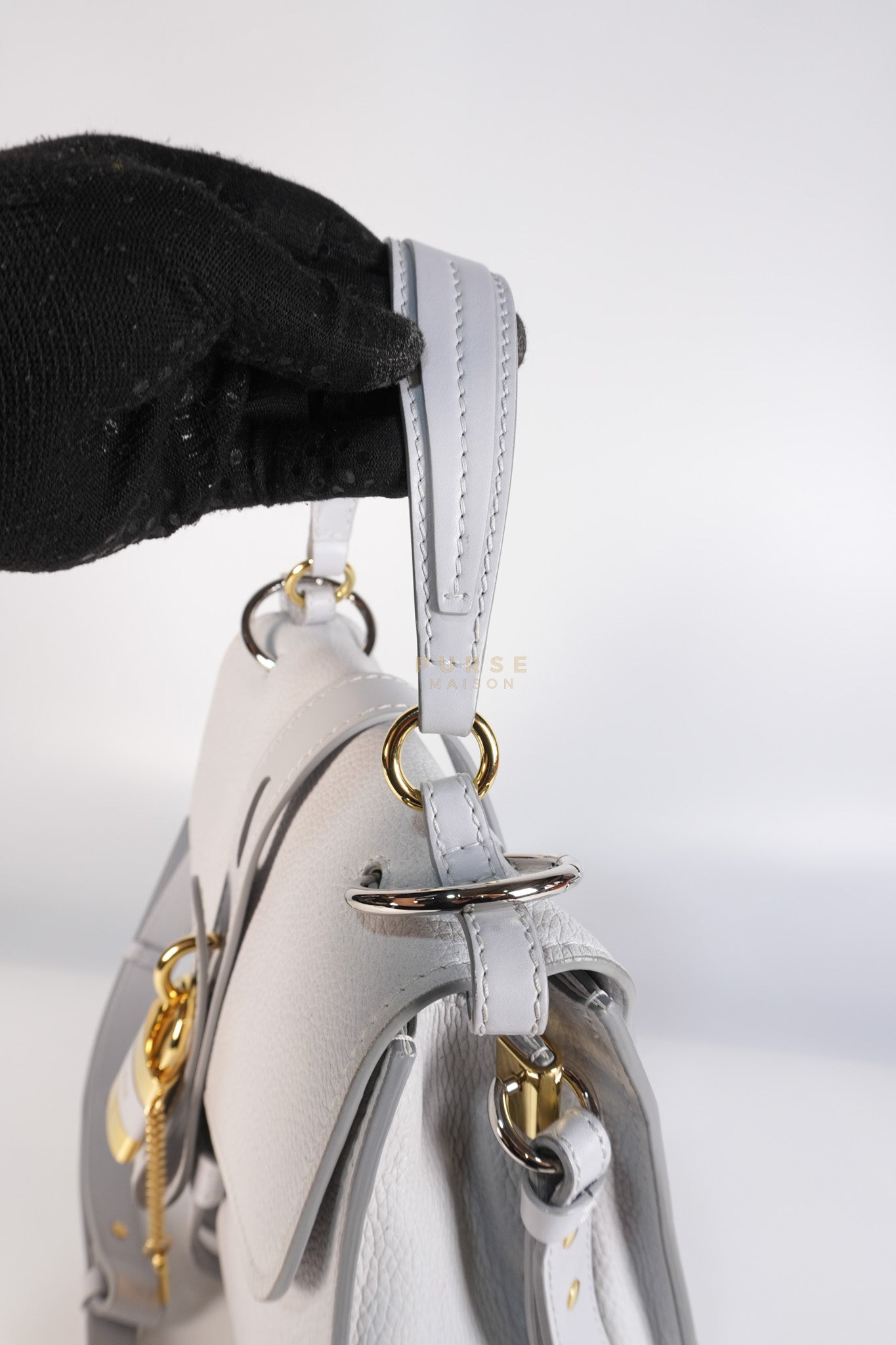 Aby Day Bag Small in Light Gray | Purse Maison Luxury Bags Shop