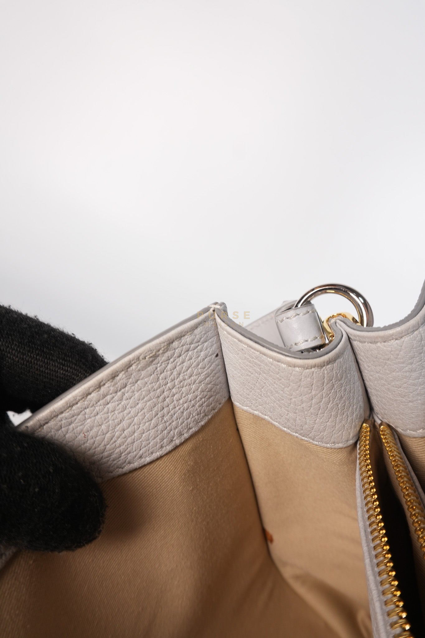 Aby Day Bag Small in Light Gray | Purse Maison Luxury Bags Shop