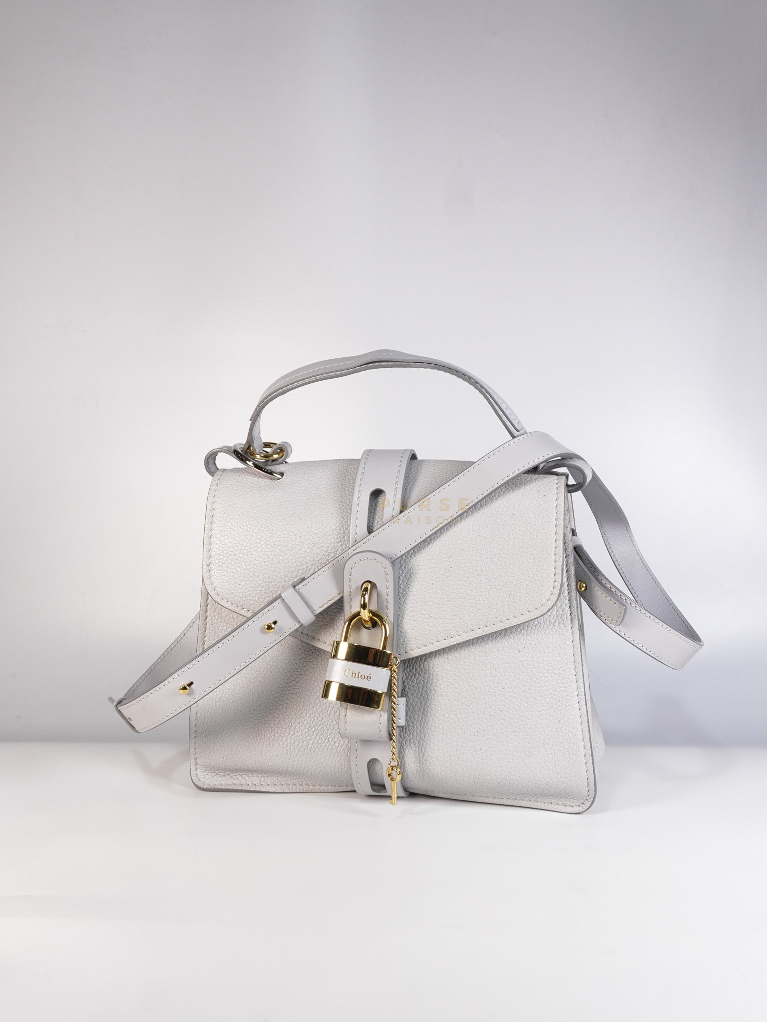 Aby Day Bag Small in Light Gray | Purse Maison Luxury Bags Shop