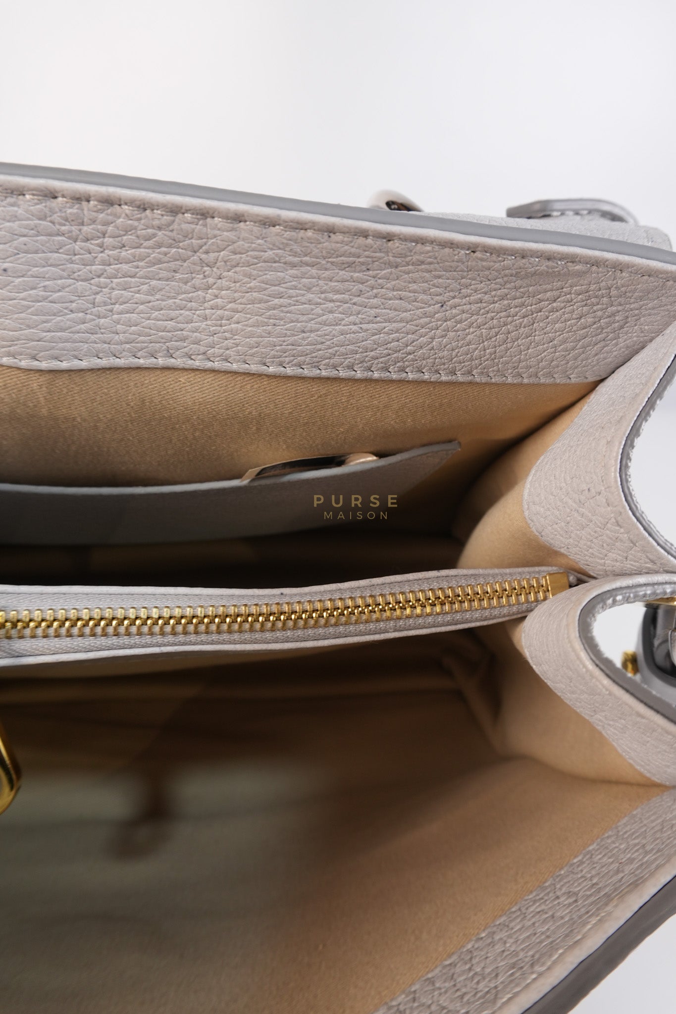 Aby Day Bag Small in Light Gray | Purse Maison Luxury Bags Shop