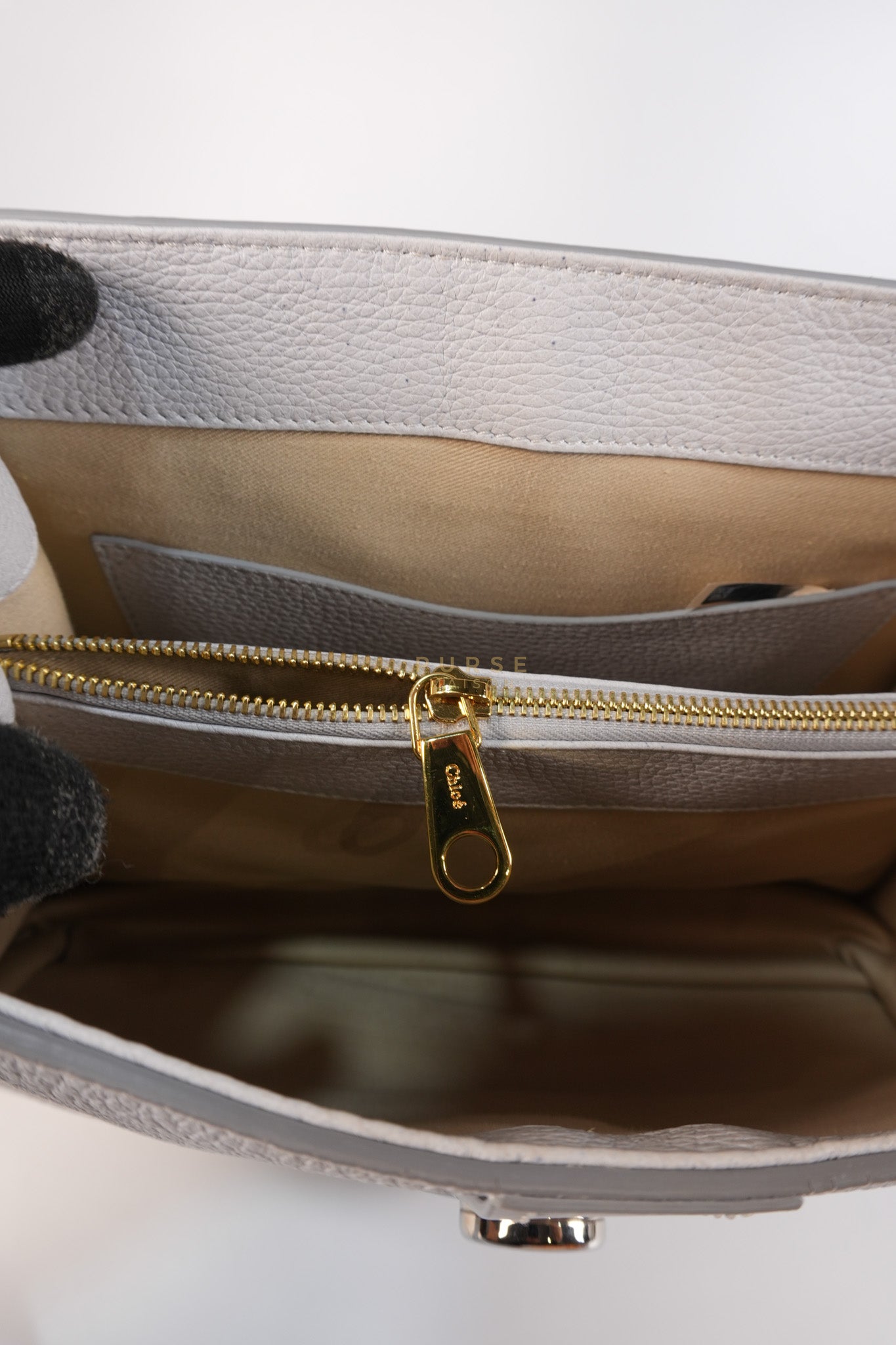 Aby Day Bag Small in Light Gray | Purse Maison Luxury Bags Shop