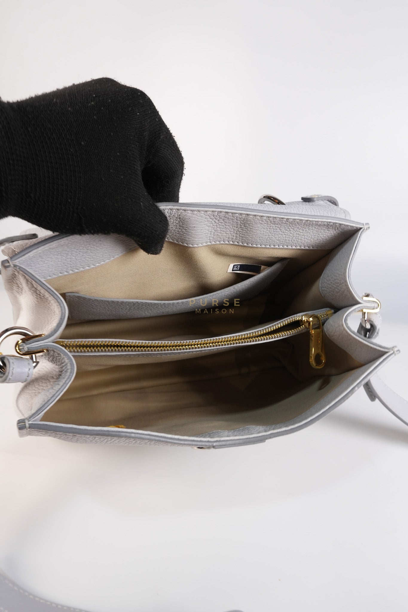 Aby Day Bag Small in Light Gray | Purse Maison Luxury Bags Shop