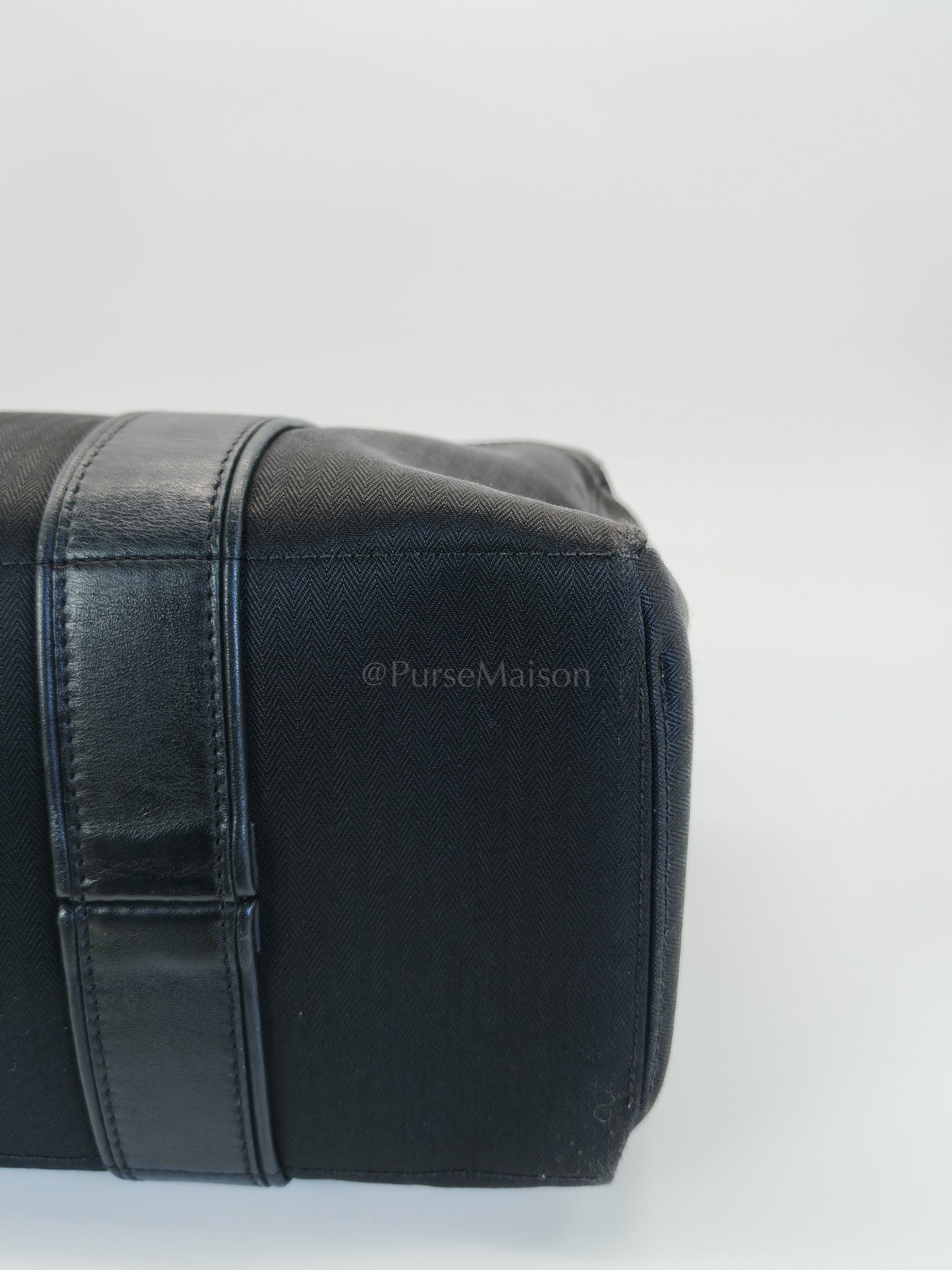 Acapulco PM in Black Canvas Vintage Handbag | Purse Maison Luxury Bags Shop