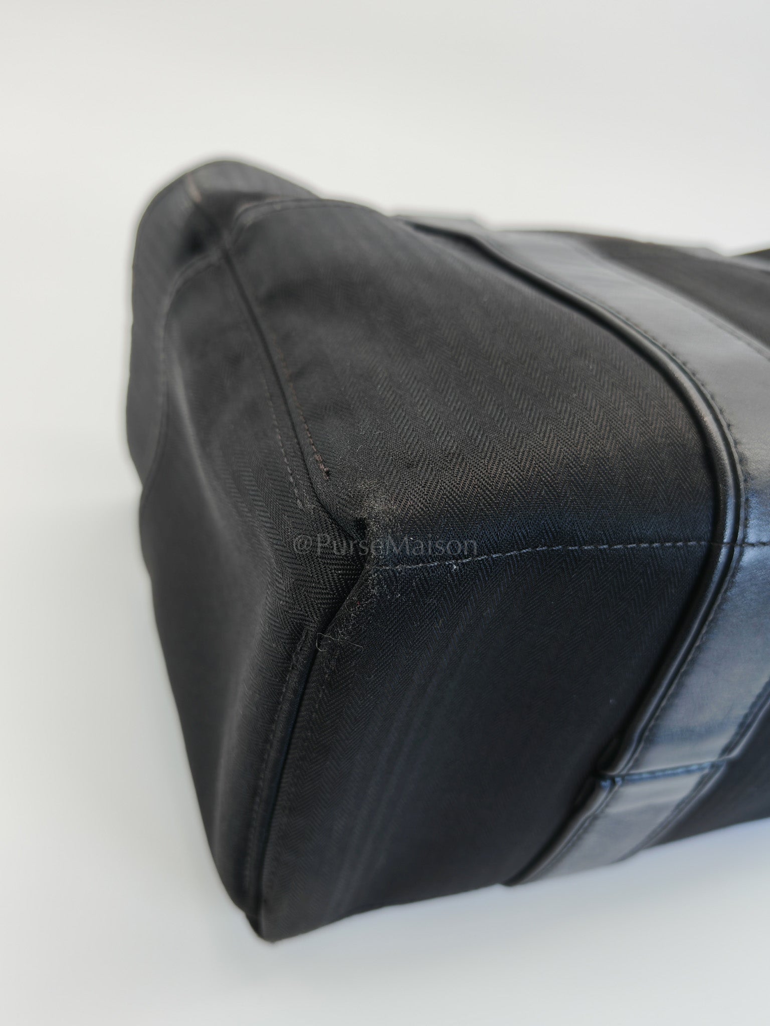 Acapulco PM in Black Canvas Vintage Handbag | Purse Maison Luxury Bags Shop