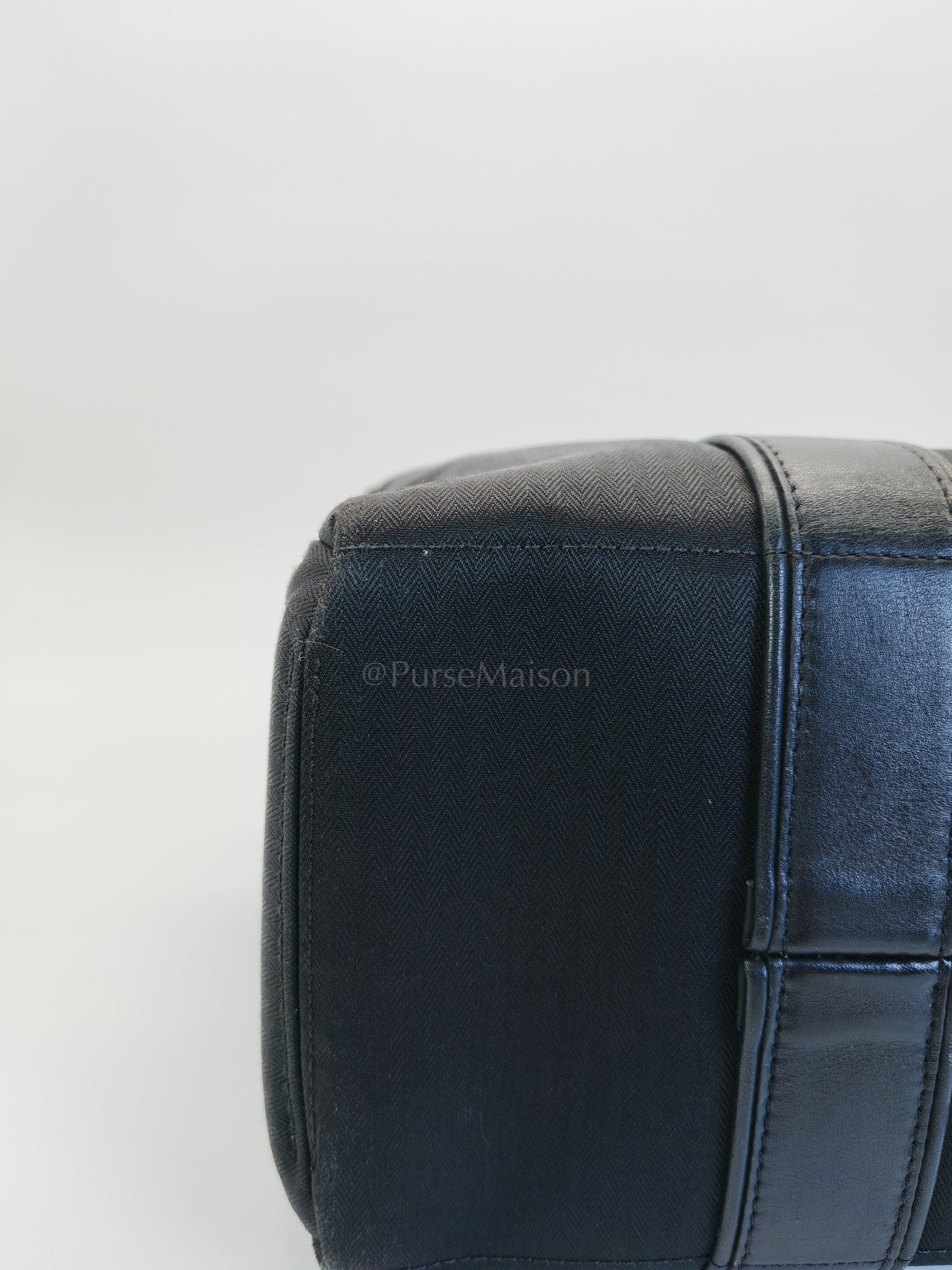 Acapulco PM in Black Canvas Vintage Handbag | Purse Maison Luxury Bags Shop