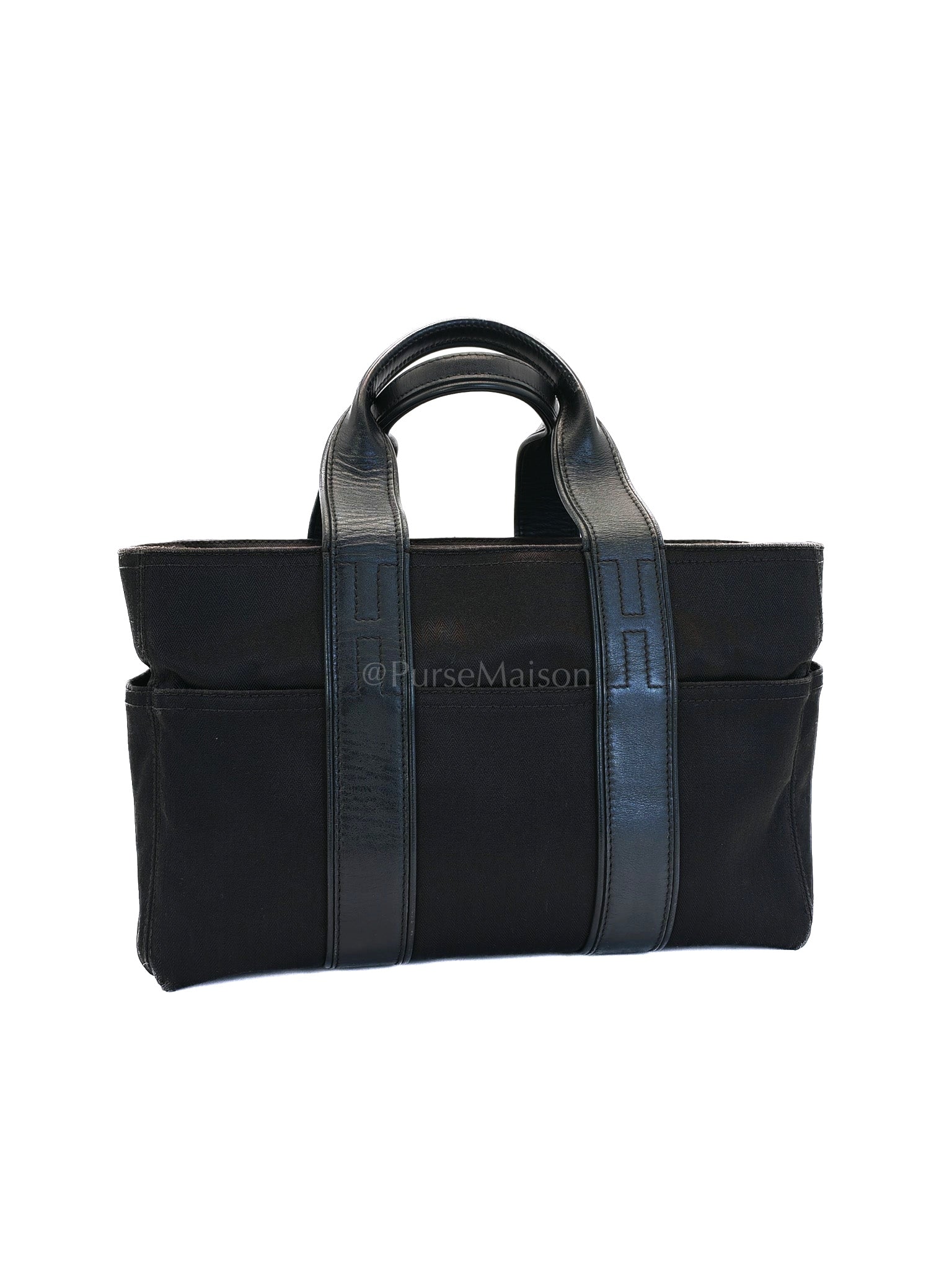 Acapulco PM in Black Canvas Vintage Handbag | Purse Maison Luxury Bags Shop