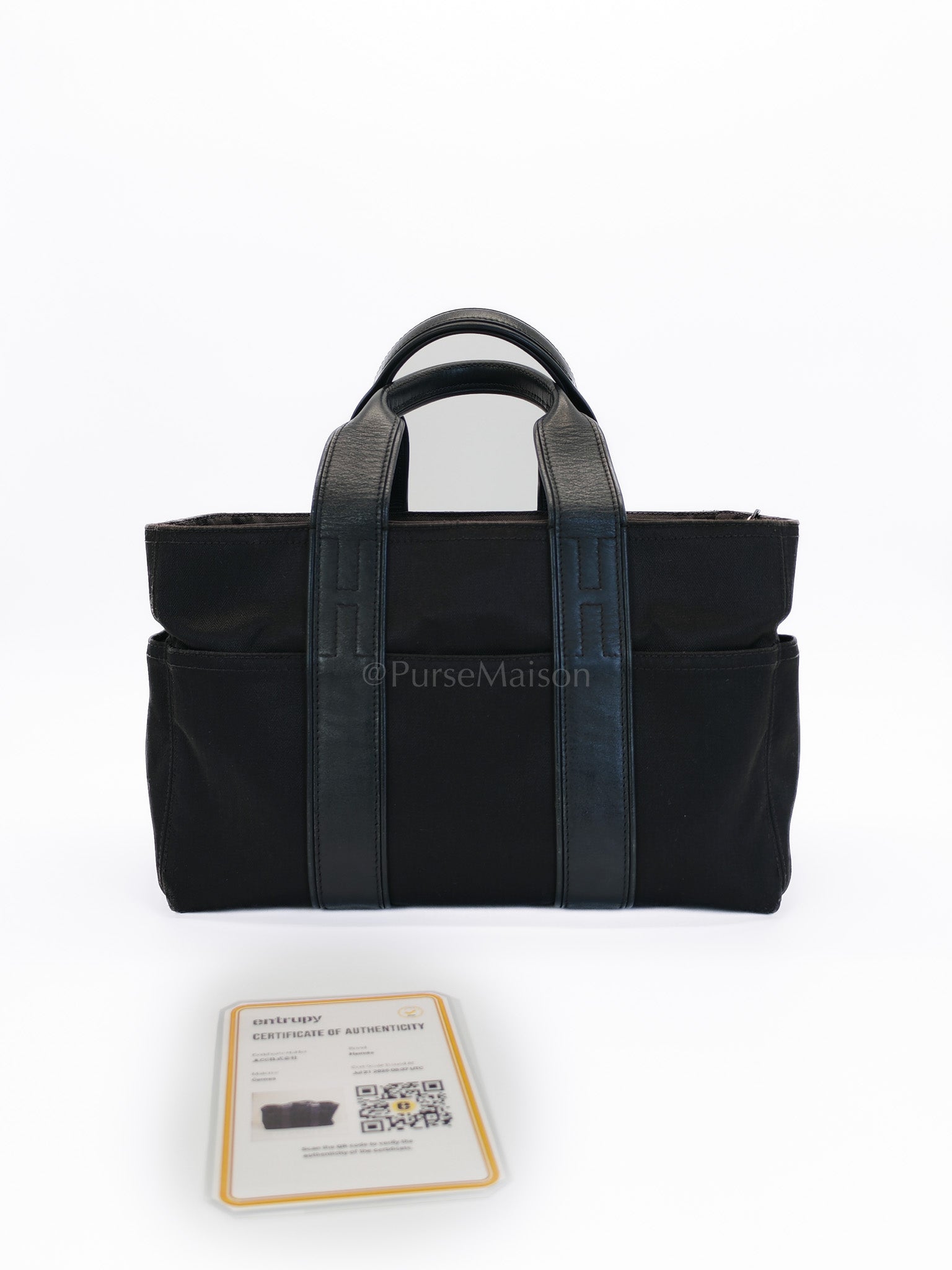 Acapulco PM in Black Canvas Vintage Handbag | Purse Maison Luxury Bags Shop