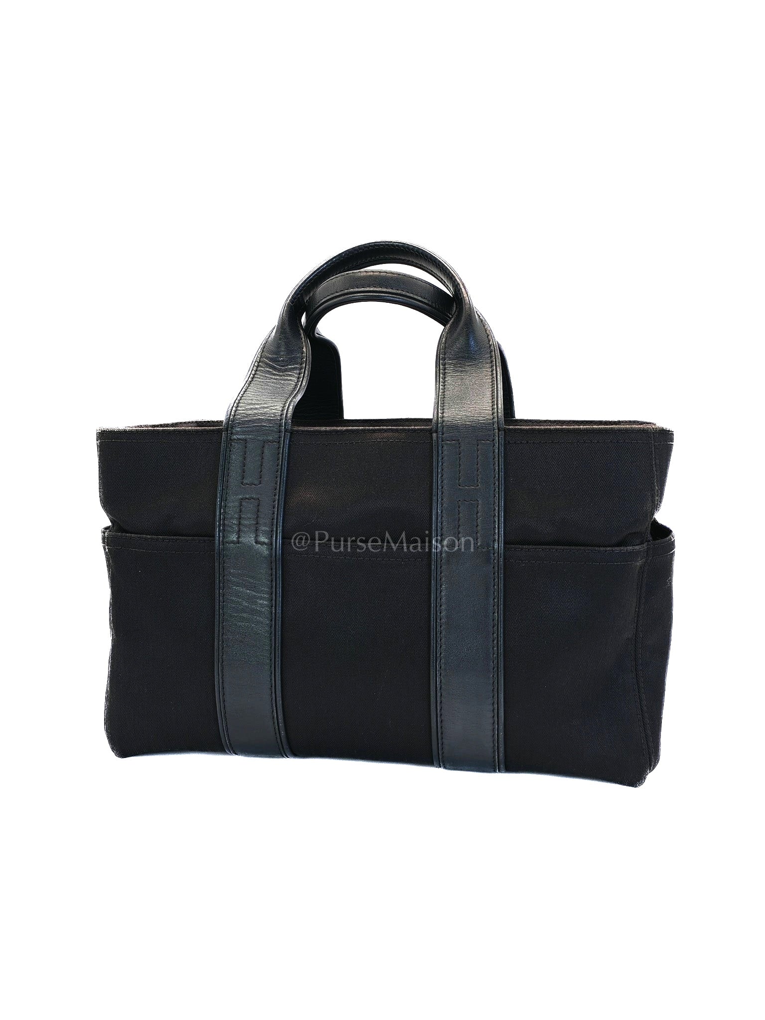Acapulco PM in Black Canvas Vintage Handbag | Purse Maison Luxury Bags Shop
