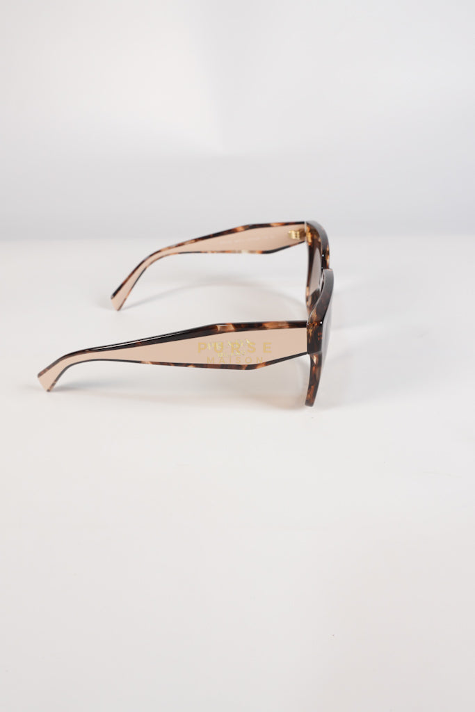 Acetate Square Sunglasses SPR 24Z in Tortoiseshell Beige | Purse Maison Luxury Bags Shop