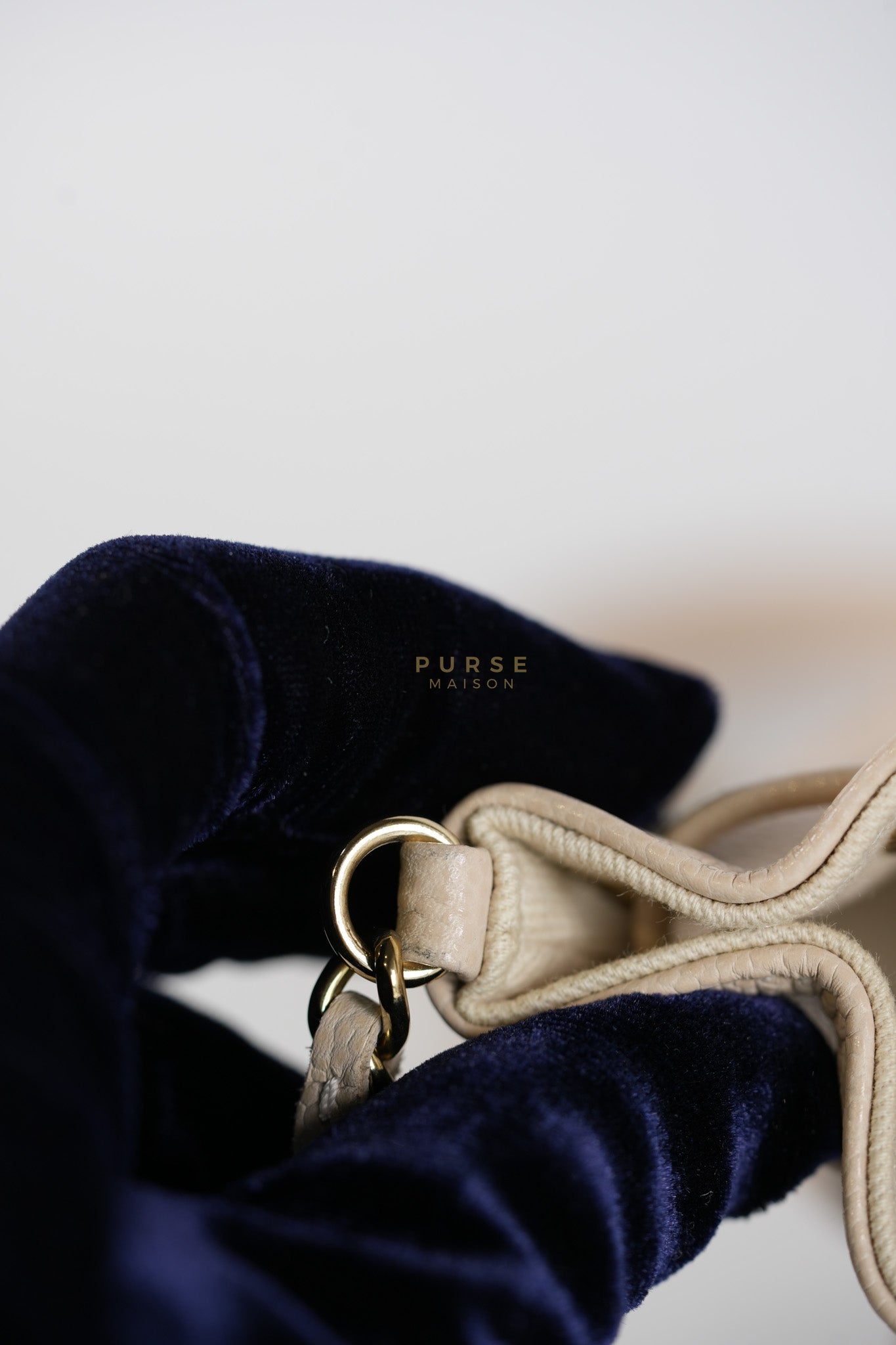 Affinity Mini Bucket Bag in Light Beige Caviar Leather and Light Gold Hardware (Microchip) | Purse Maison Luxury Bags Shop