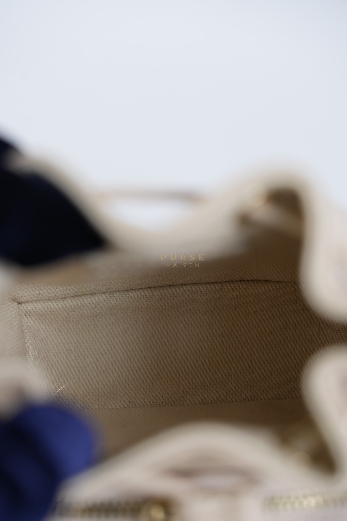 Affinity Mini Bucket Bag in Light Beige Caviar Leather and Light Gold Hardware (Microchip) | Purse Maison Luxury Bags Shop