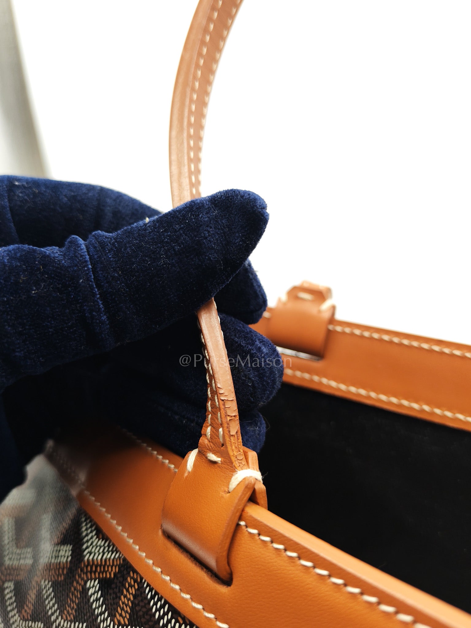 Bellechasse Blaude Tote Bag Pm in Tan Goyardine Canvas