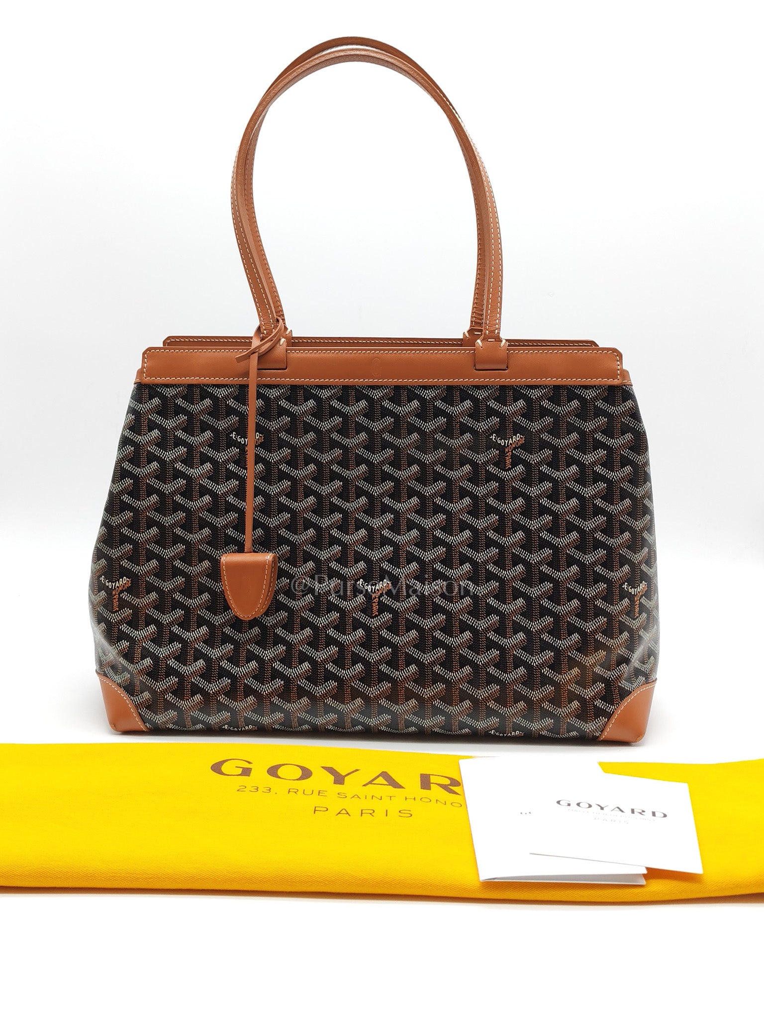 Bellechasse Blaude Tote Bag Pm in Tan Goyardine Canvas