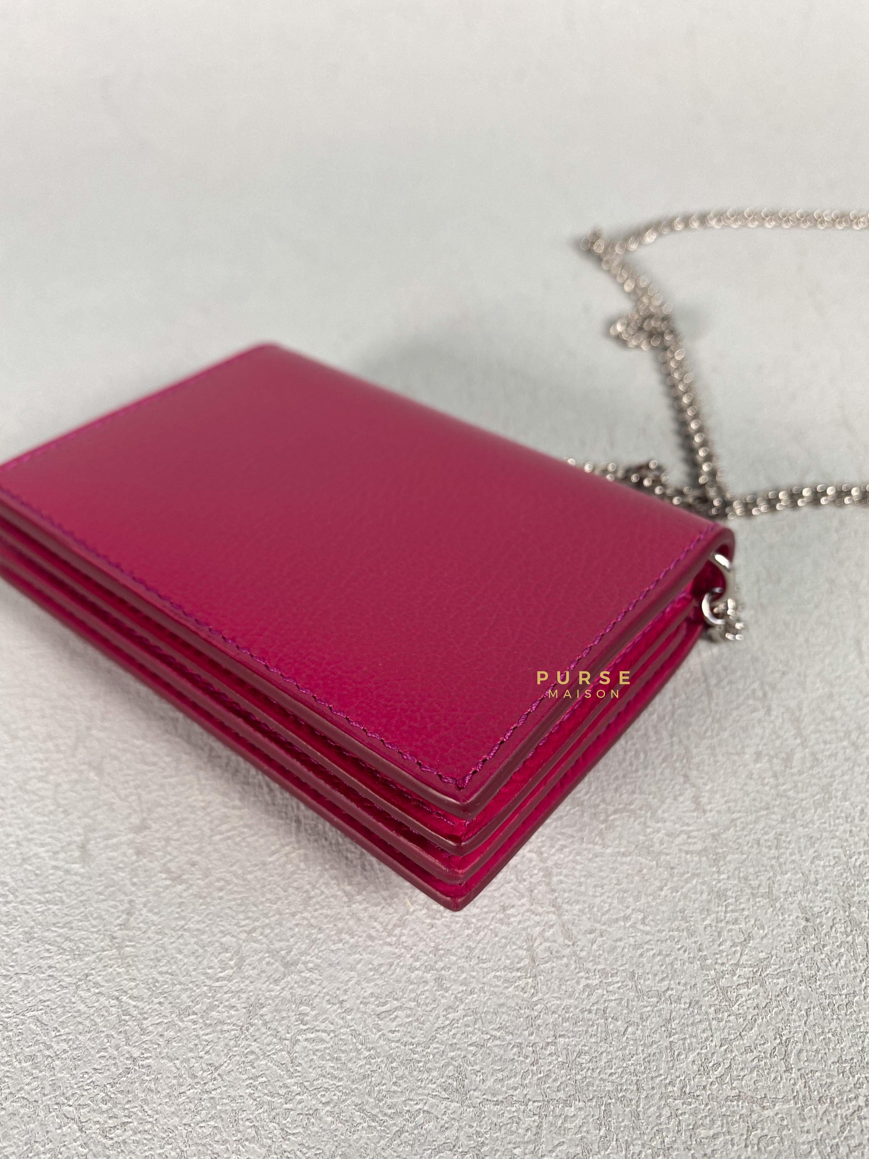 Alexander McQueen Skull Studded Cardholder on Chain | Purse Maison Luxury Bags Shop